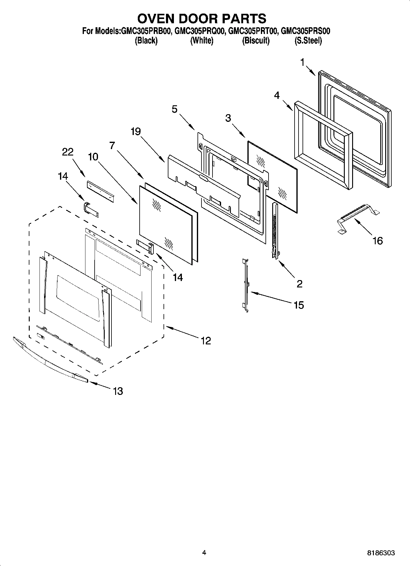 03 - OVEN DOOR PARTS