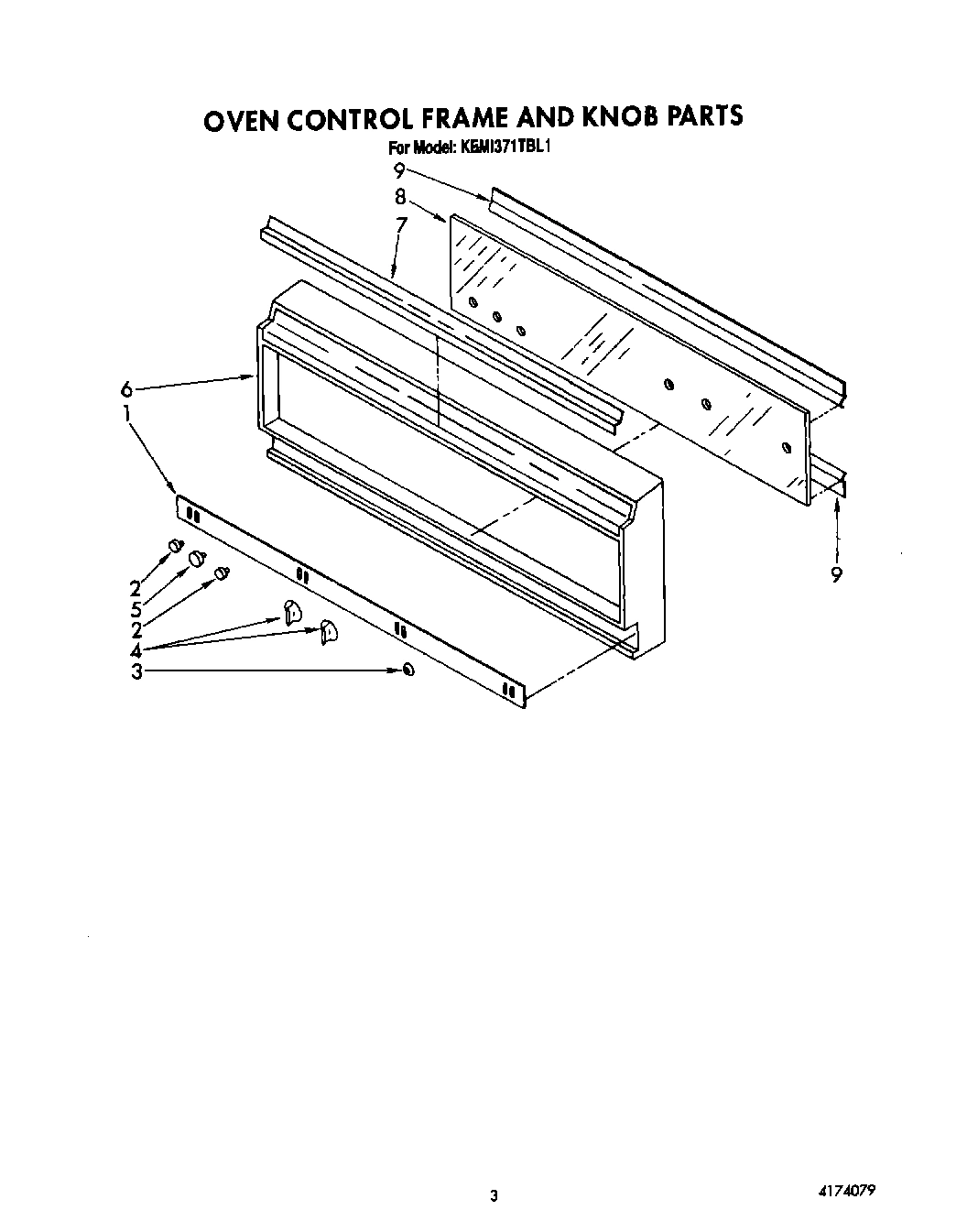 03 - OVEN CONTROL FRAME AND KNOB