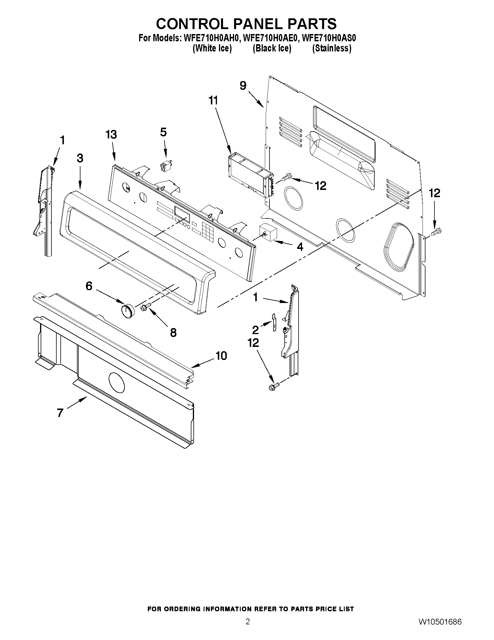 02 - CONTROL PANEL PARTS