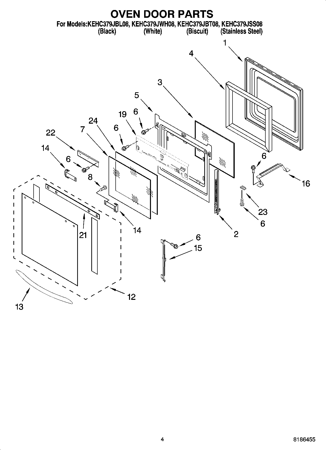 03 - OVEN DOOR PARTS