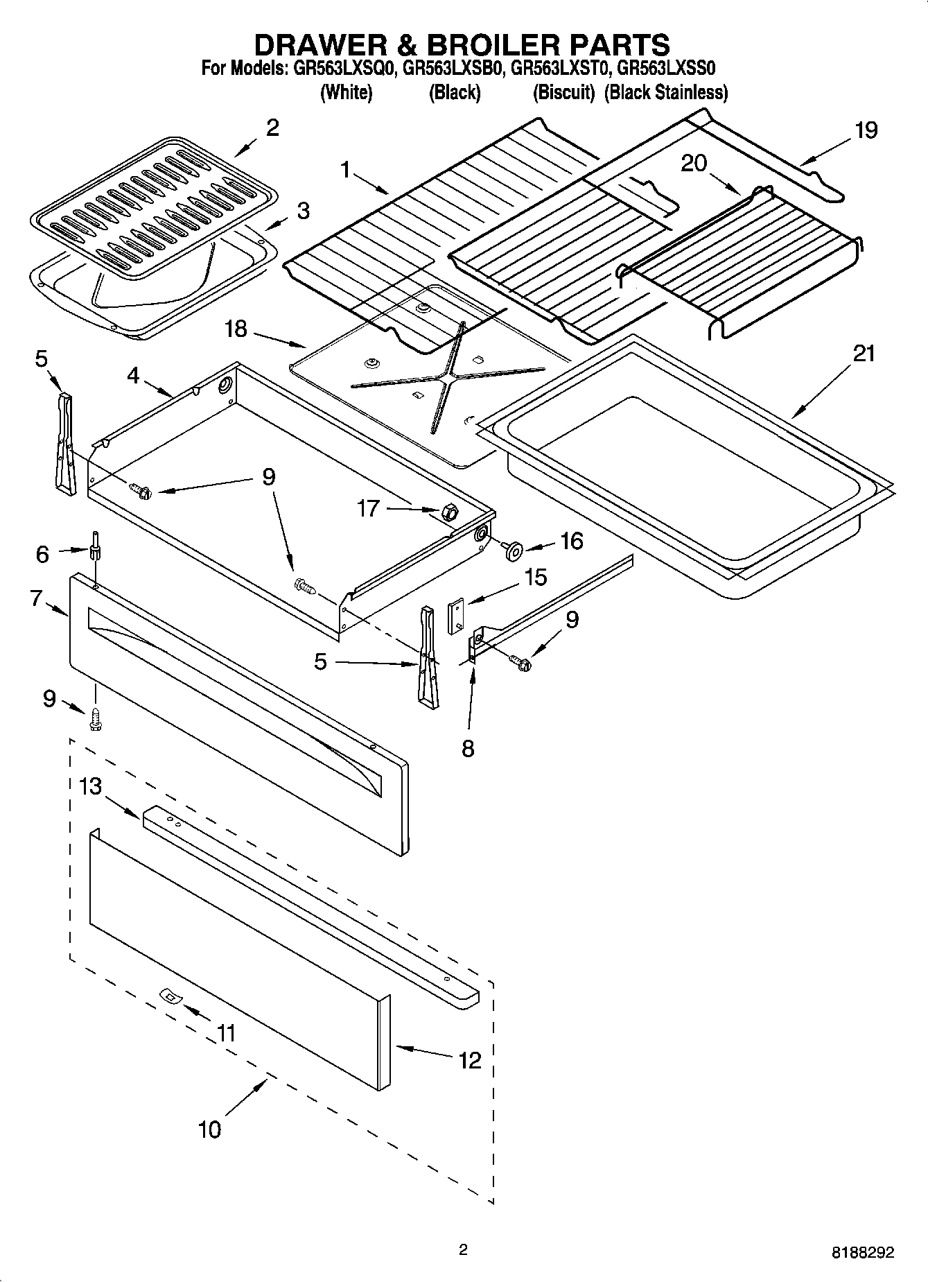 02 - DRAWER & BROILER PARTS