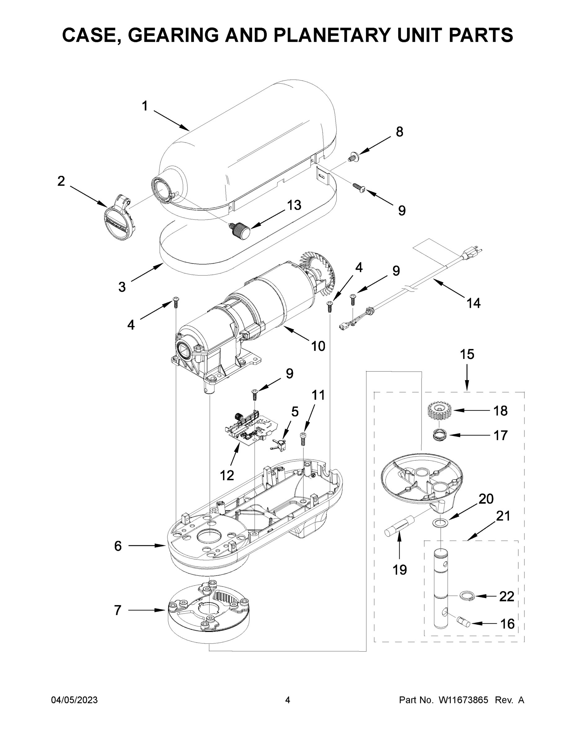 03 - CASE, GEARING AND PLANETARY UNIT PARTS