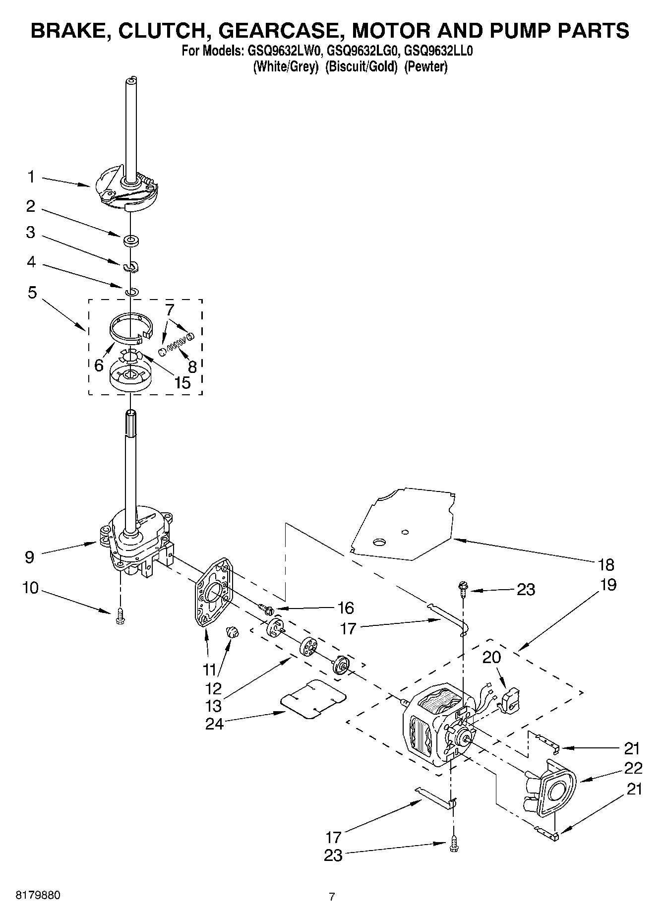 04 - BRAKE, CLUTCH, GEARCASE, MOTOR AND PUMP