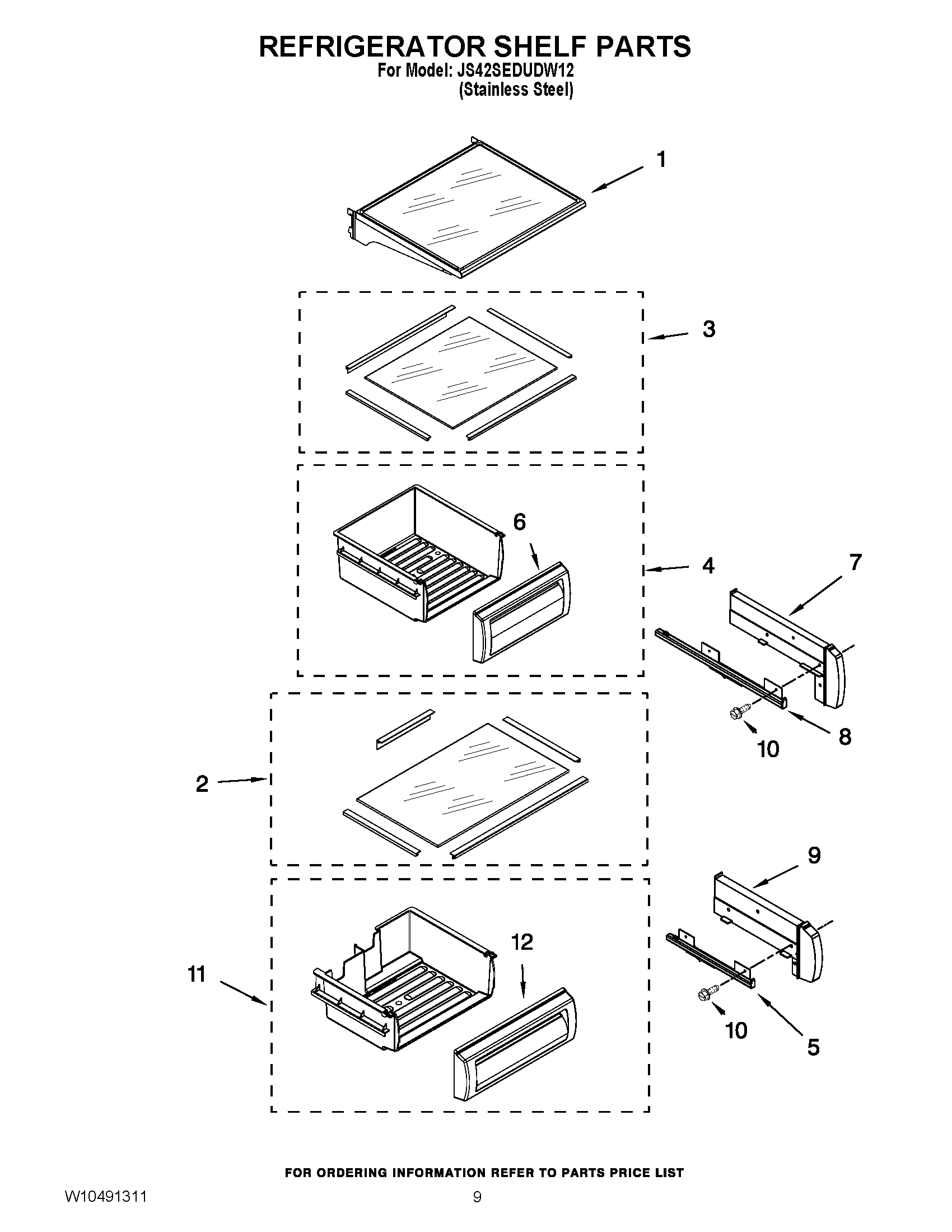 07 - REFRIGERATOR SHELF PARTS