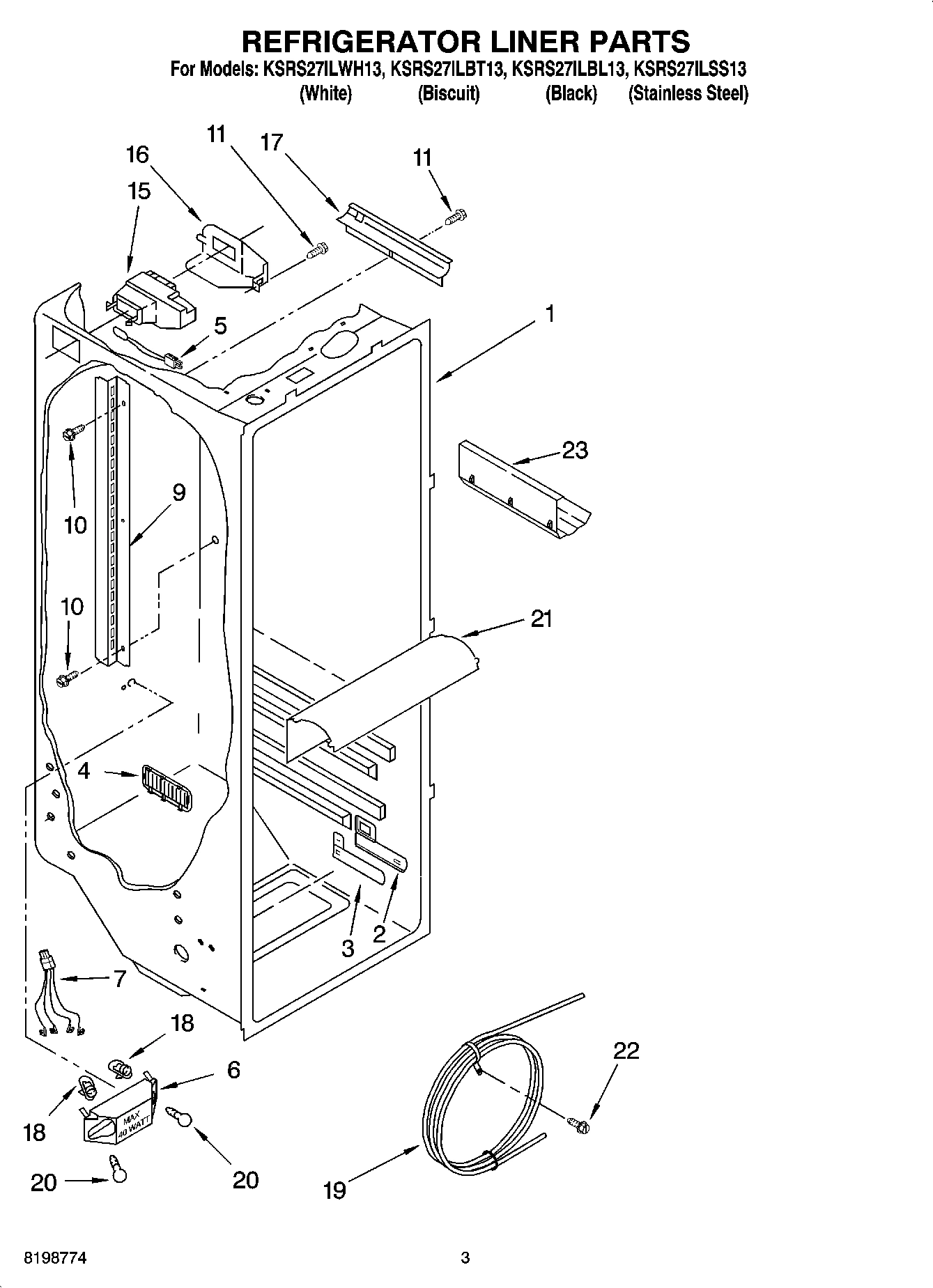 02 - REFRIGERATOR LINER PARTS
