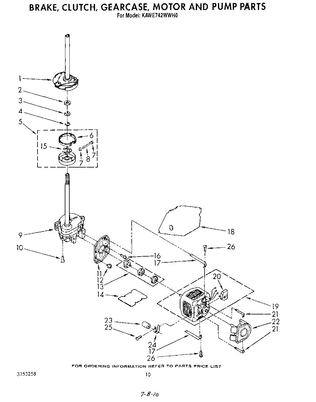 07 - BRAKE, CLUTCH, GEARCASE, MOTOR AND PUMP