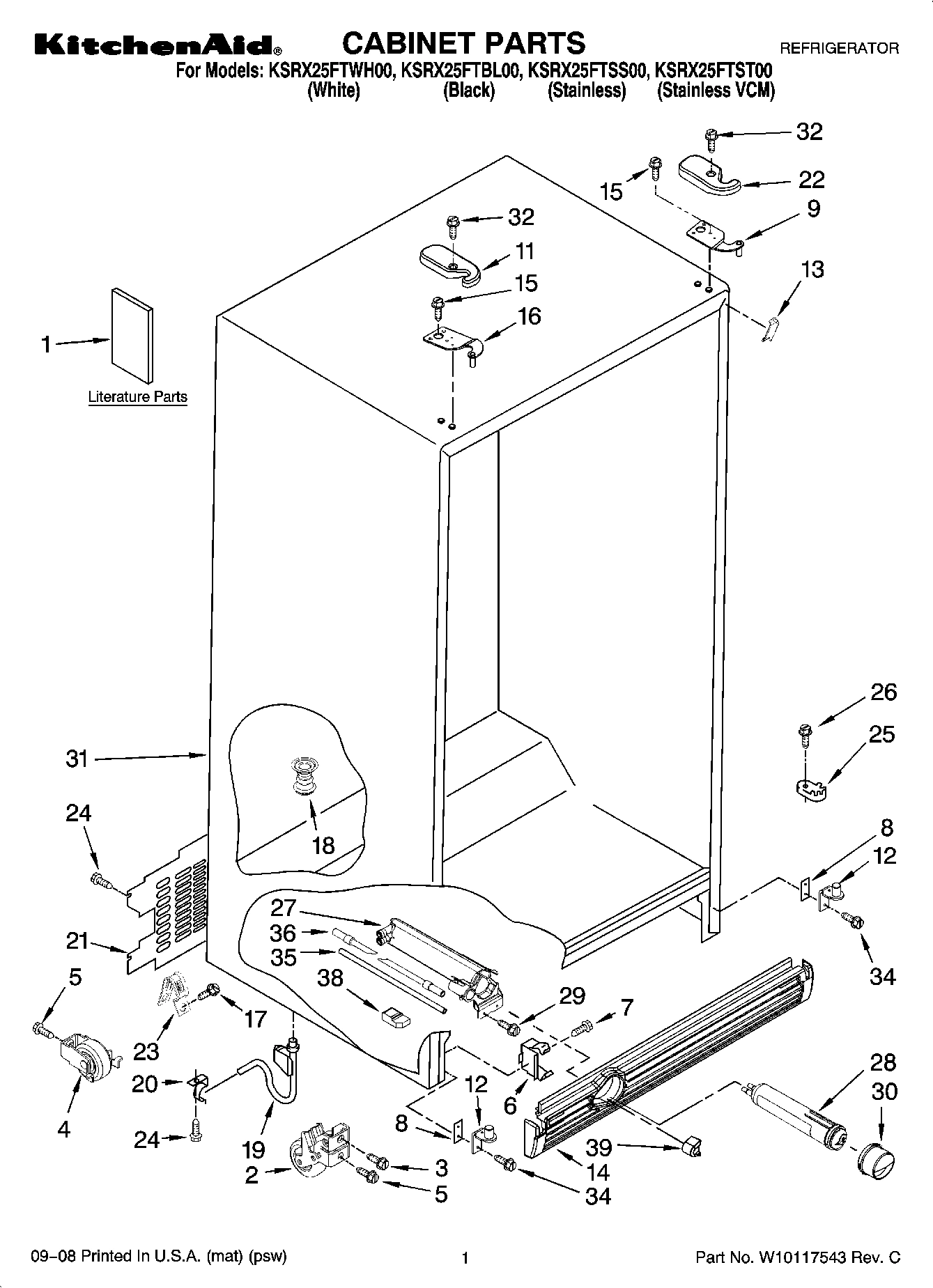 01 - CABINET PARTS