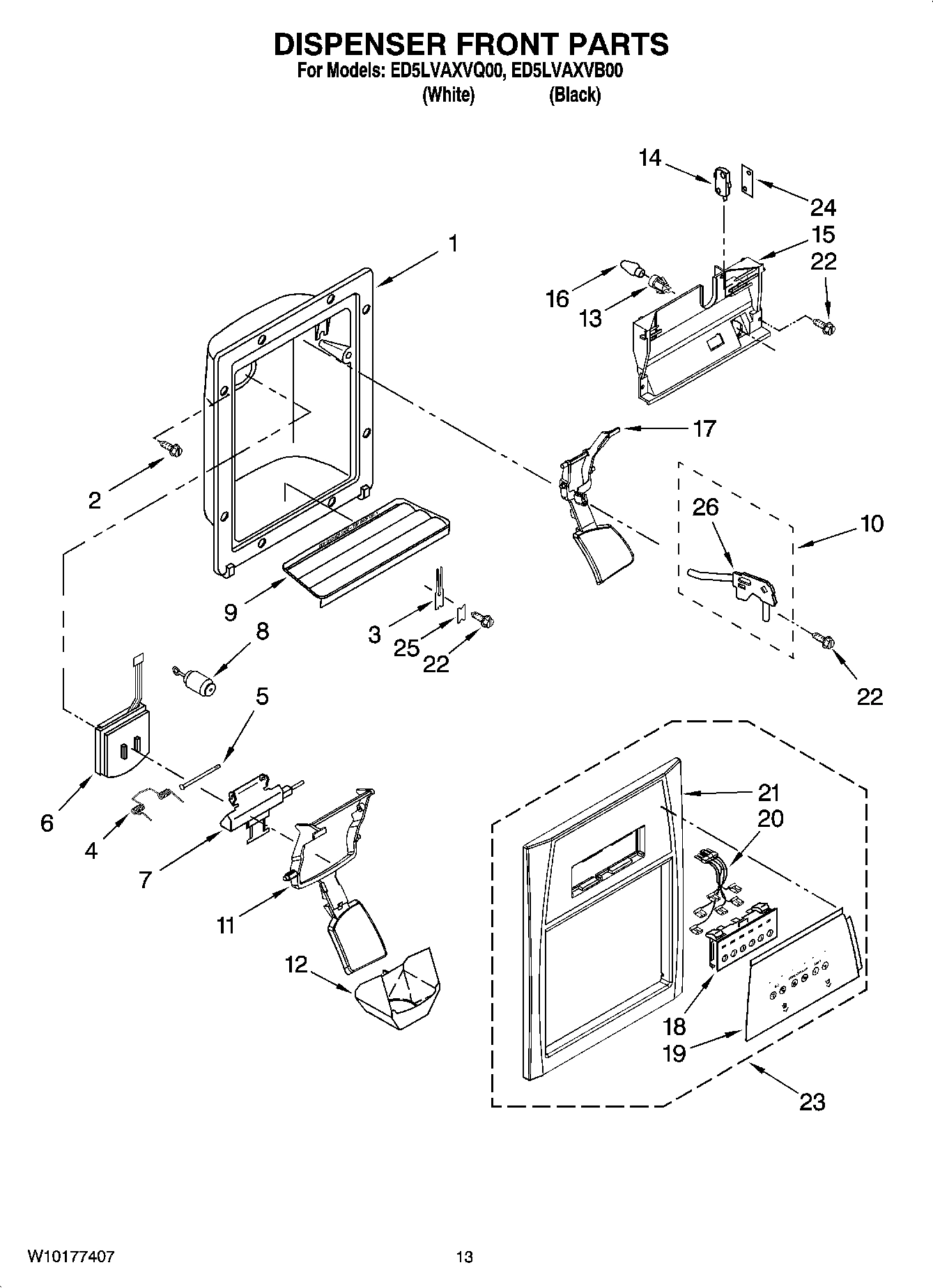 08 - DISPENSER FRONT PARTS