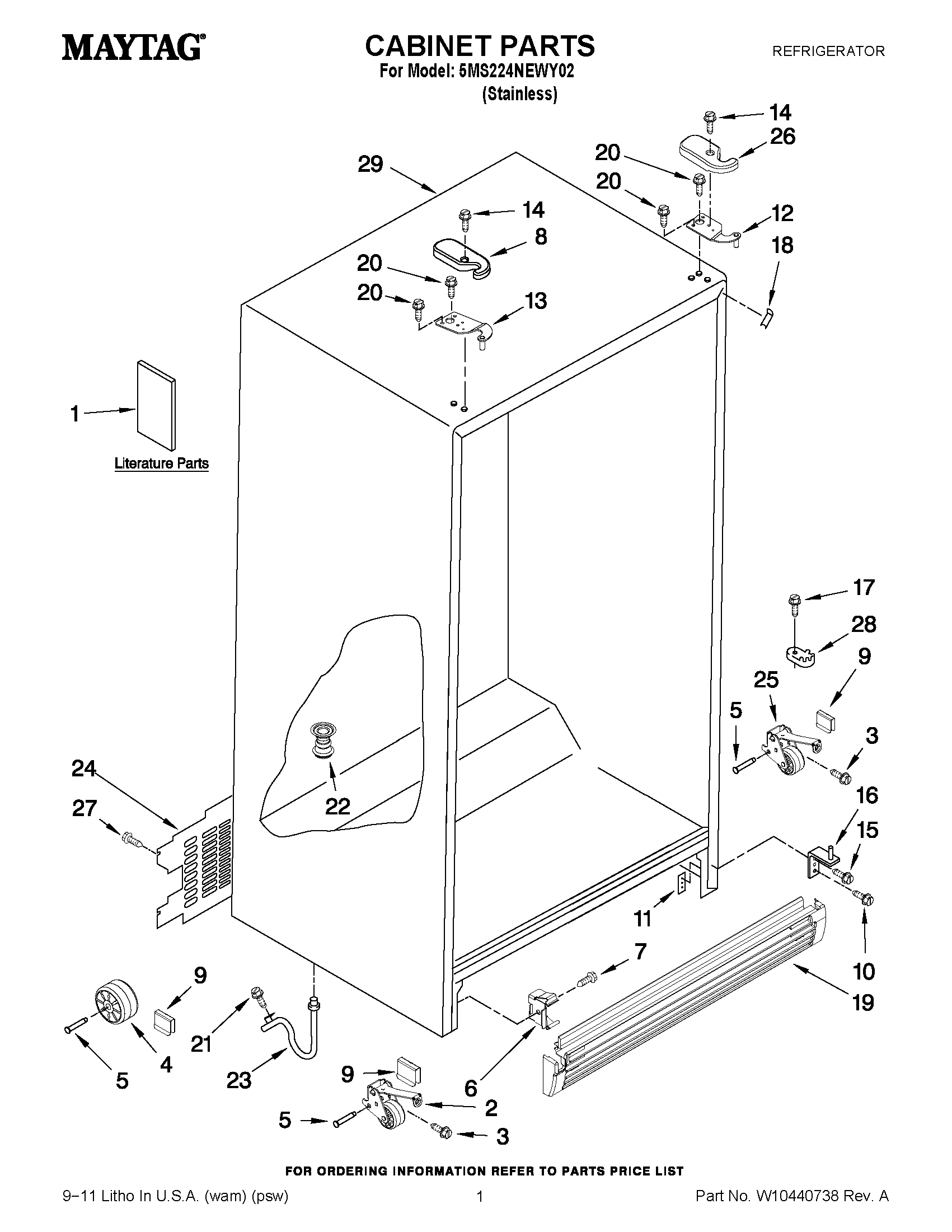 01 - CABINET PARTS