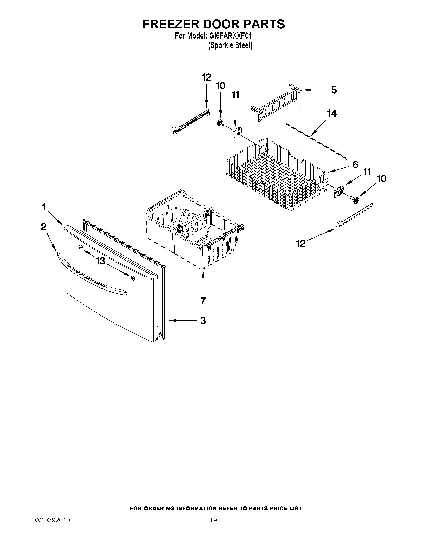 10 - FREEZER DOOR PARTS