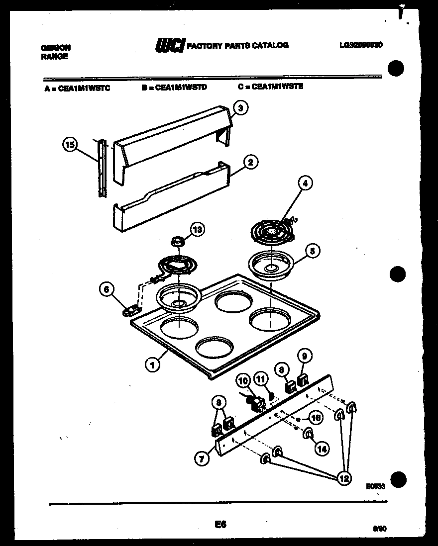 02 - BACKGUARD AND COOKTOP PARTS