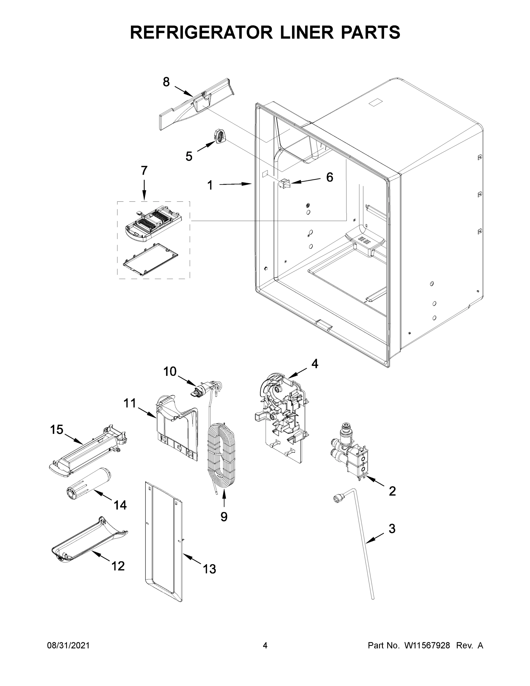 03 - REFRIGERATOR LINER PARTS