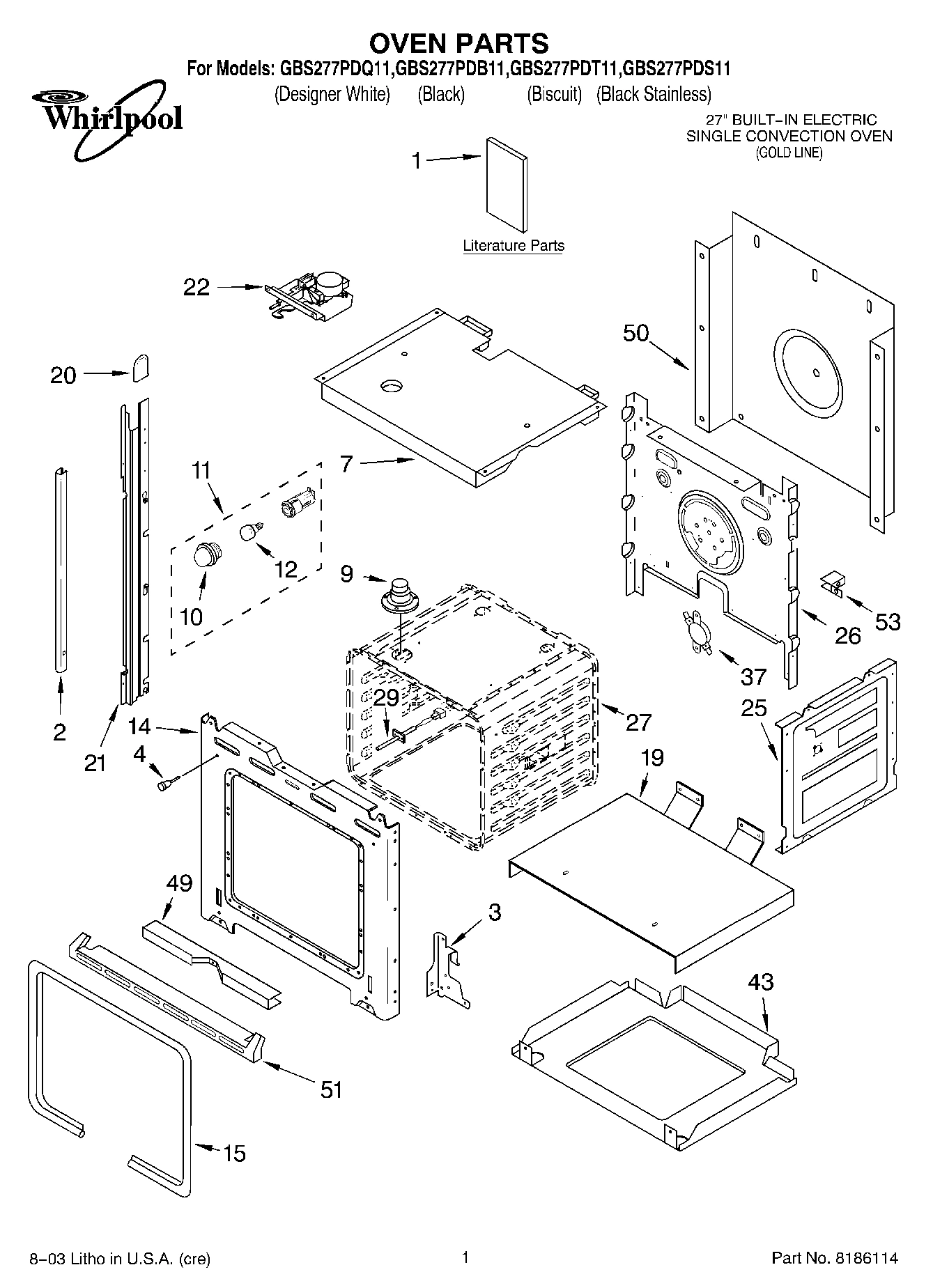 01 - OVEN PARTS