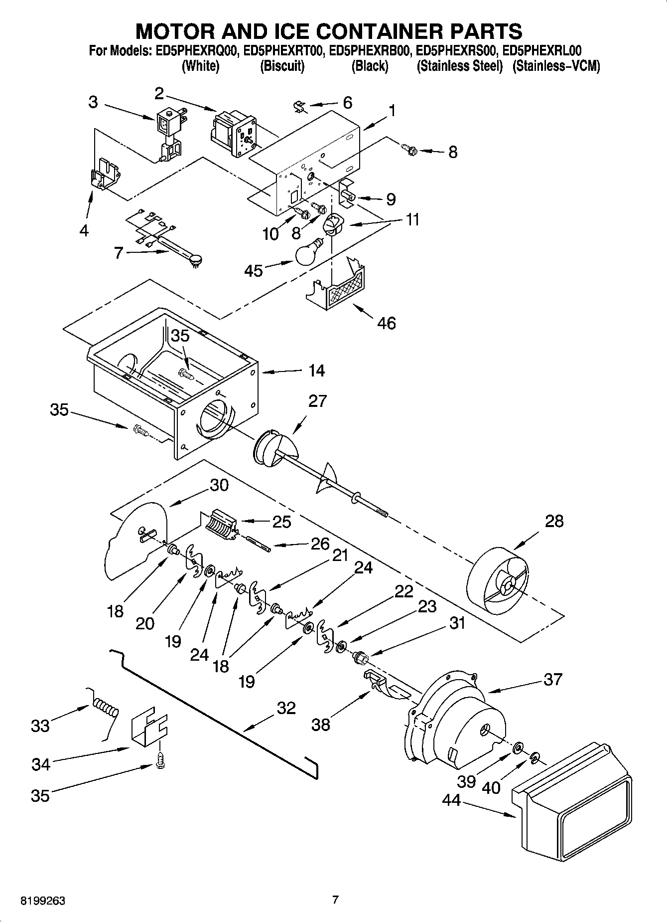 05 - MOTOR AND ICE CONTAINER PARTS