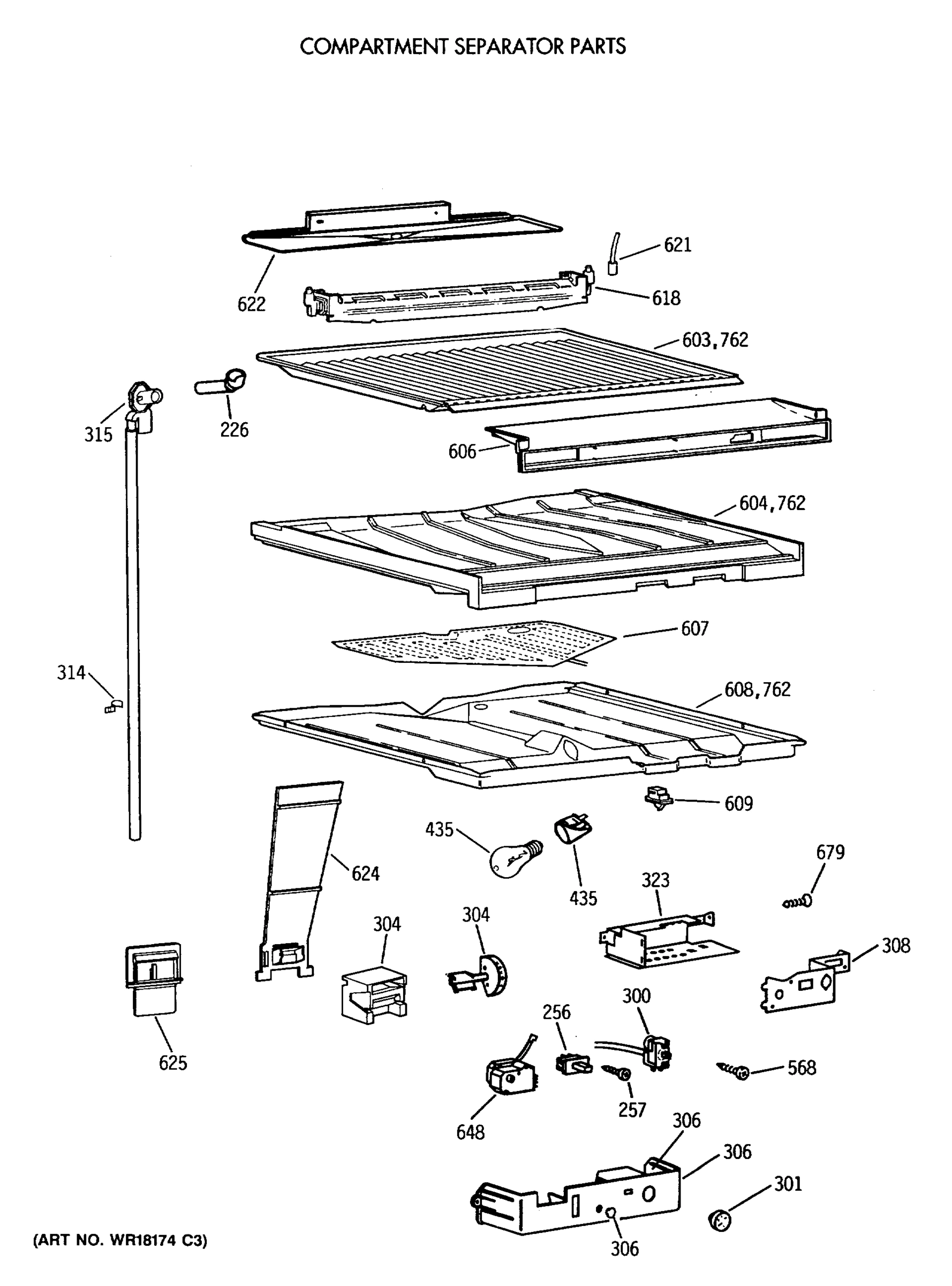 COMPARTMENT SEPARATOR PARTS