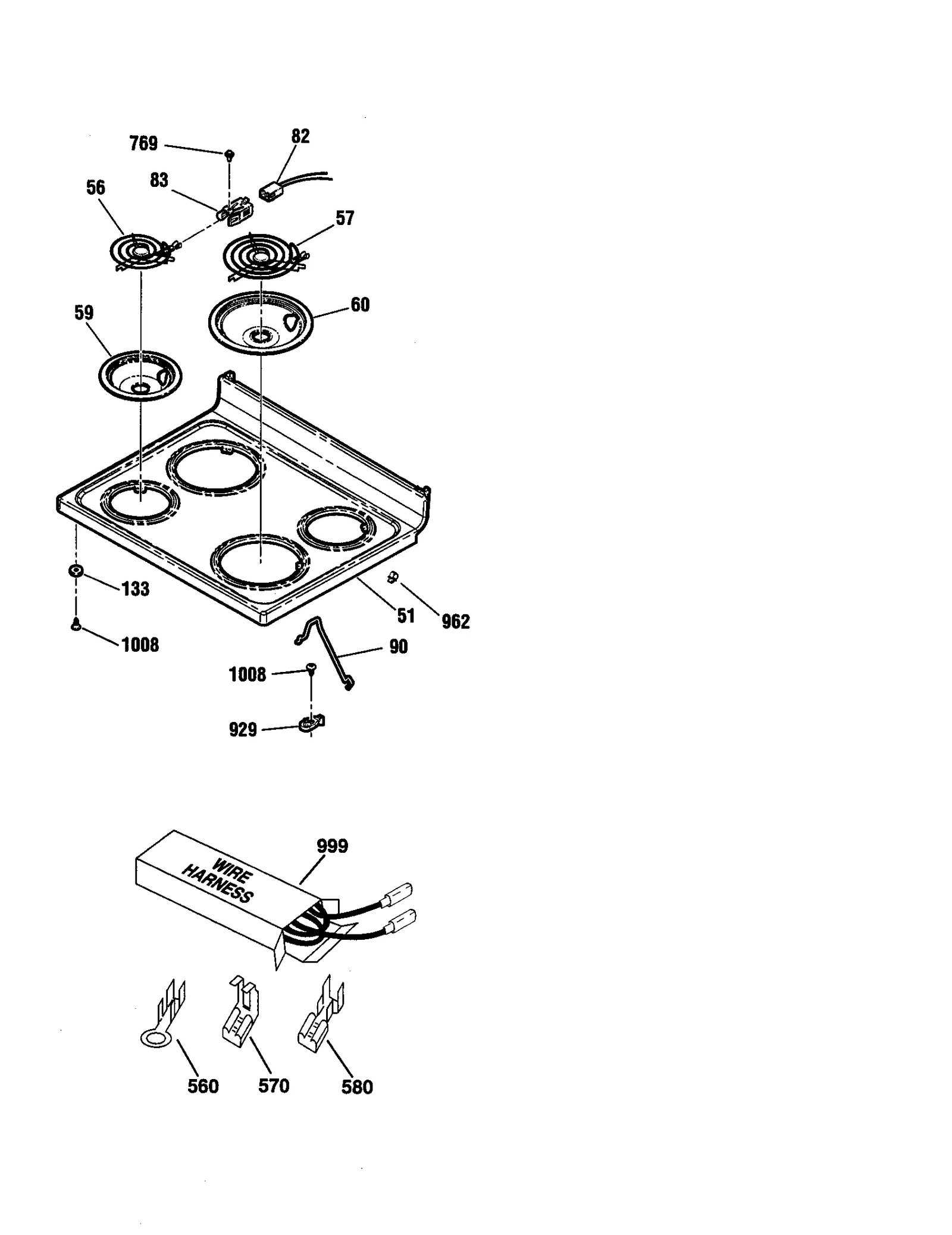 MAINTOP AND WIRE HARNESS