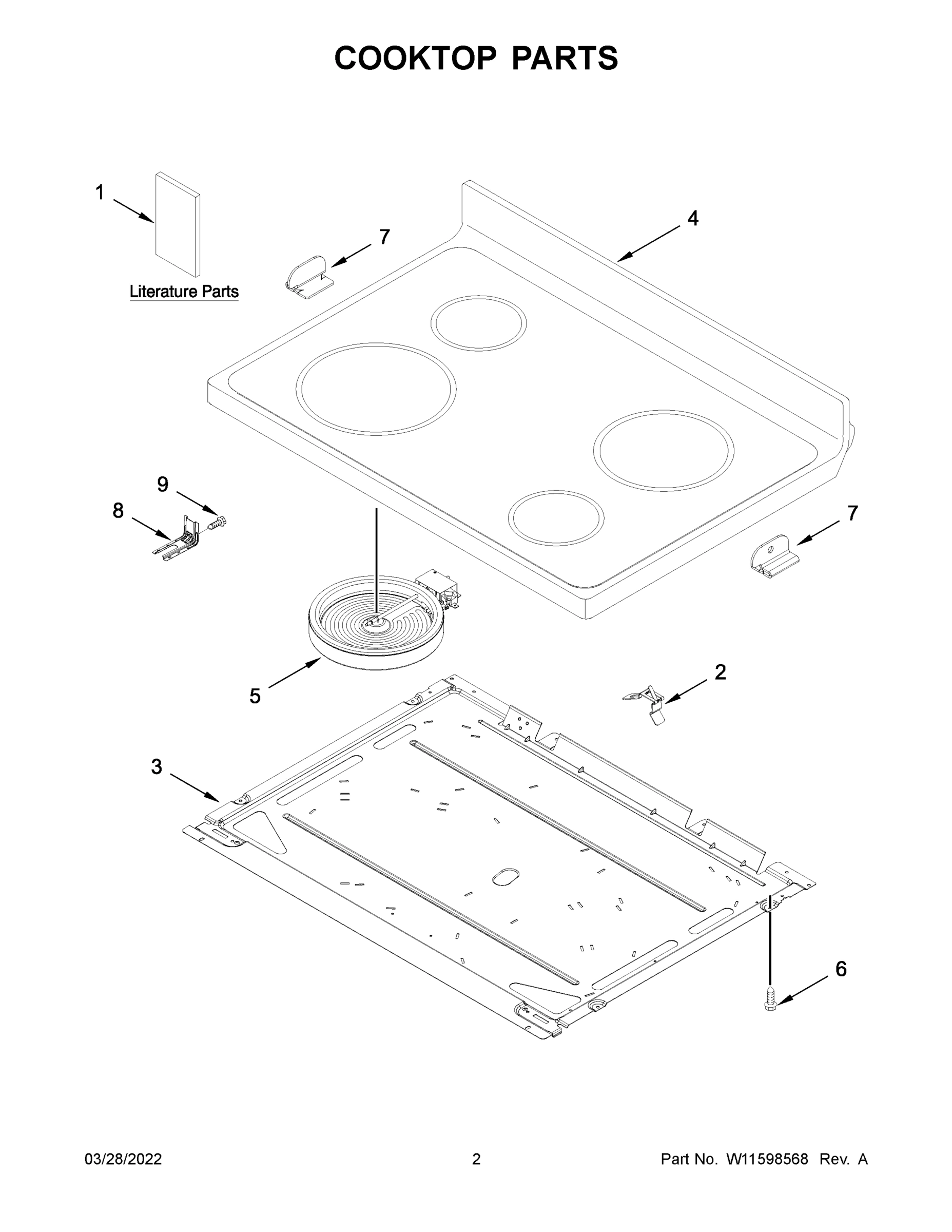 02 - COOKTOP PARTS