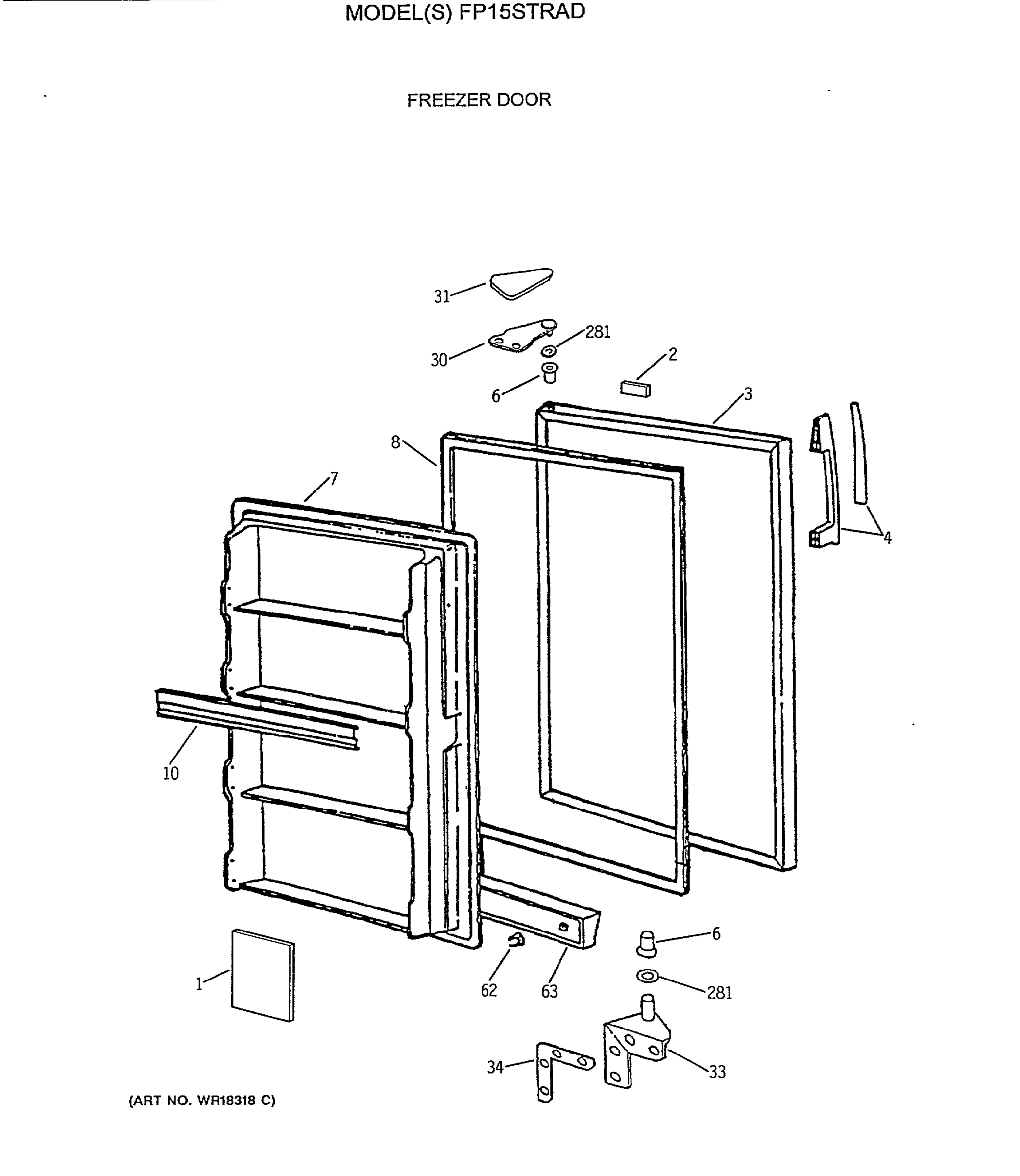 FREEZER DOOR