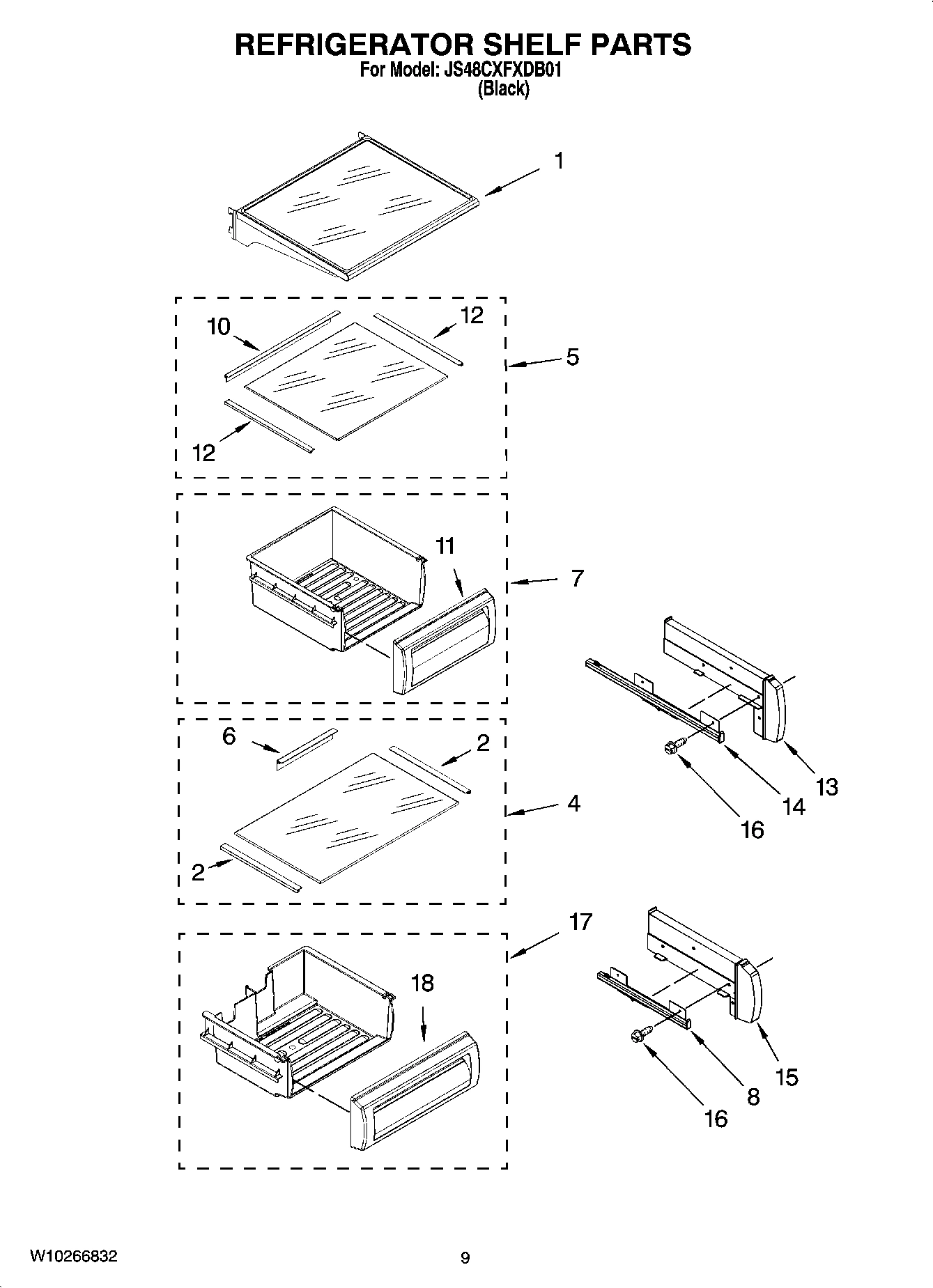 07 - REFRIGERATOR SHELF PARTS