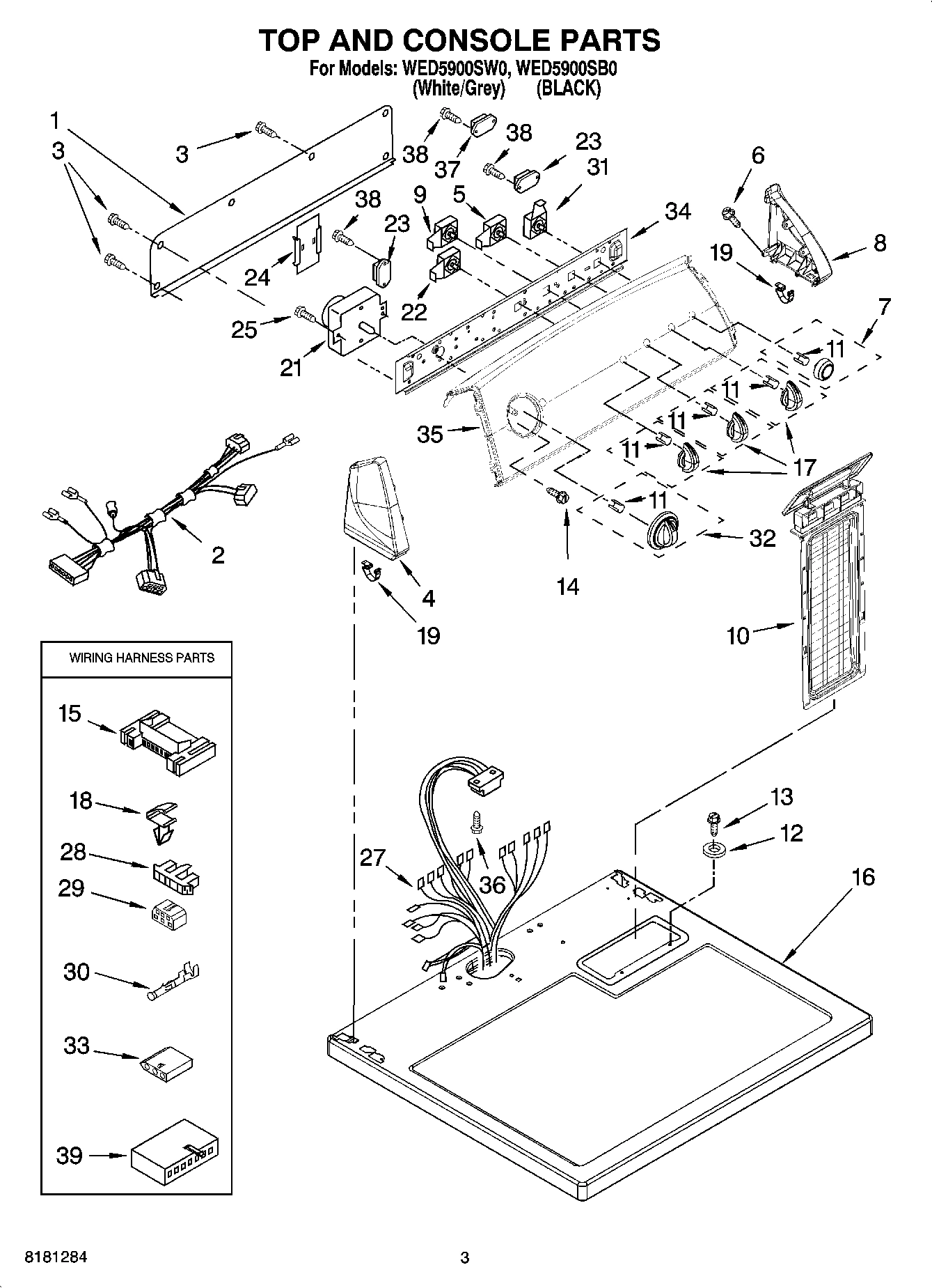 02 - TOP AND CONSOLE PARTS