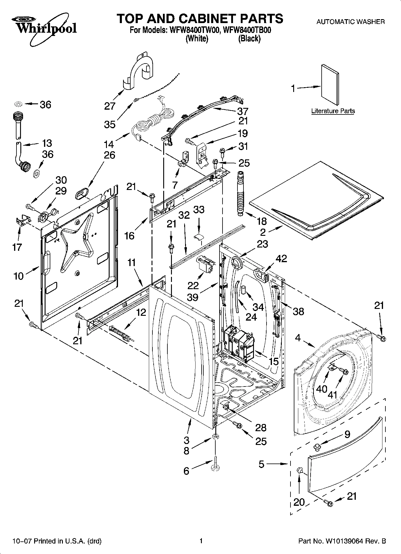01 - TOP AND CABINET PARTS