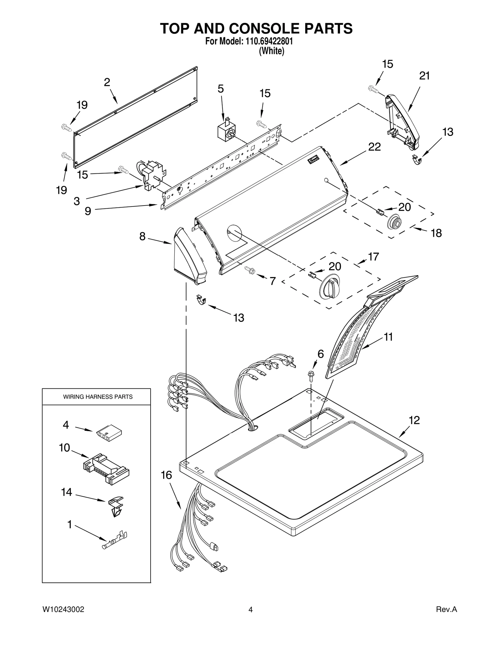 TOP AND CONSOLE PARTS