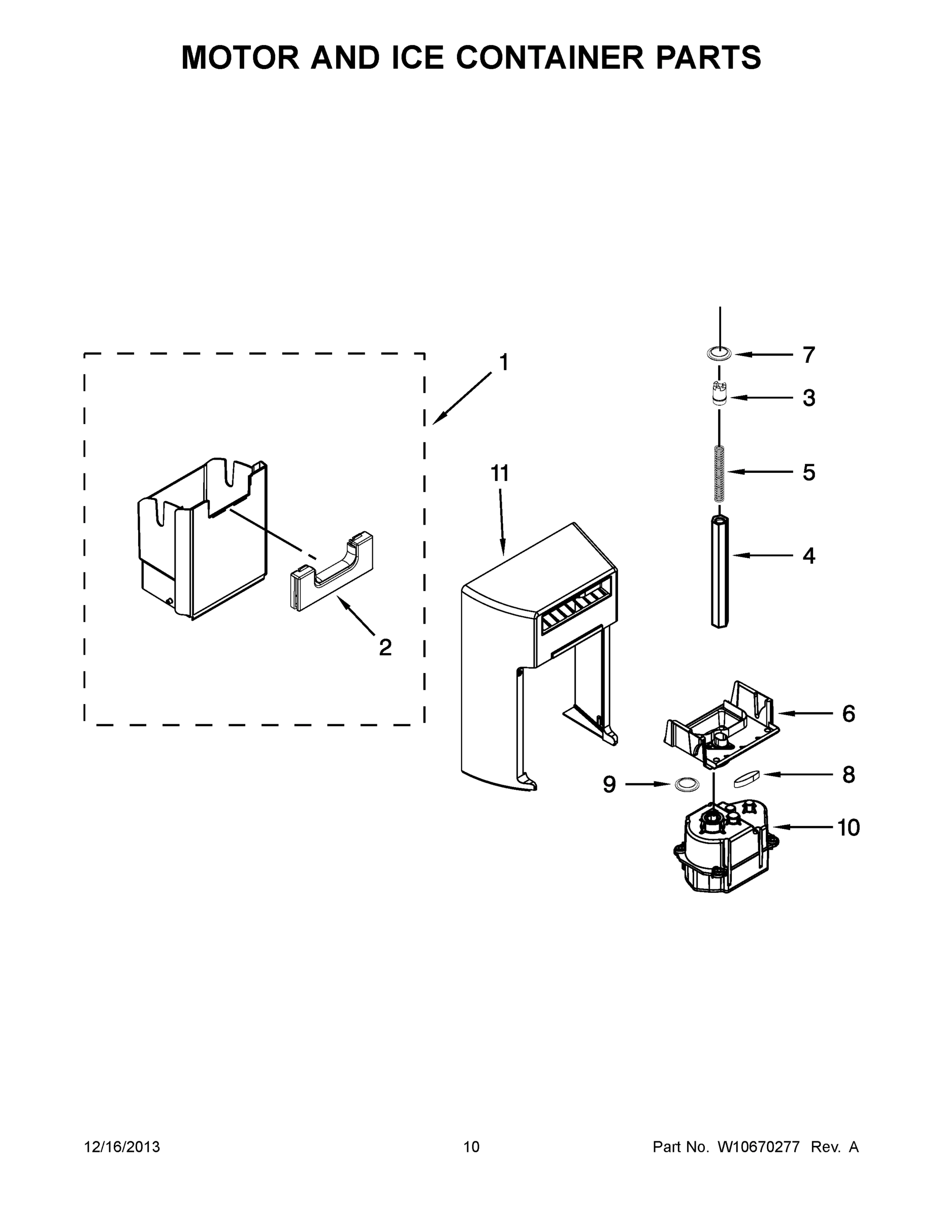 06 - MOTOR AND ICE CONTAINER PARTS
