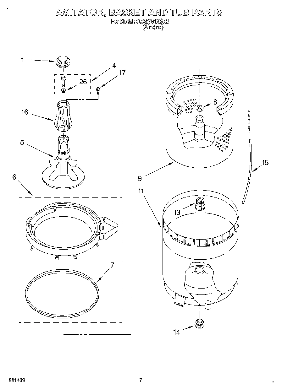 05 - AGITATOR, BASKET AND TUB