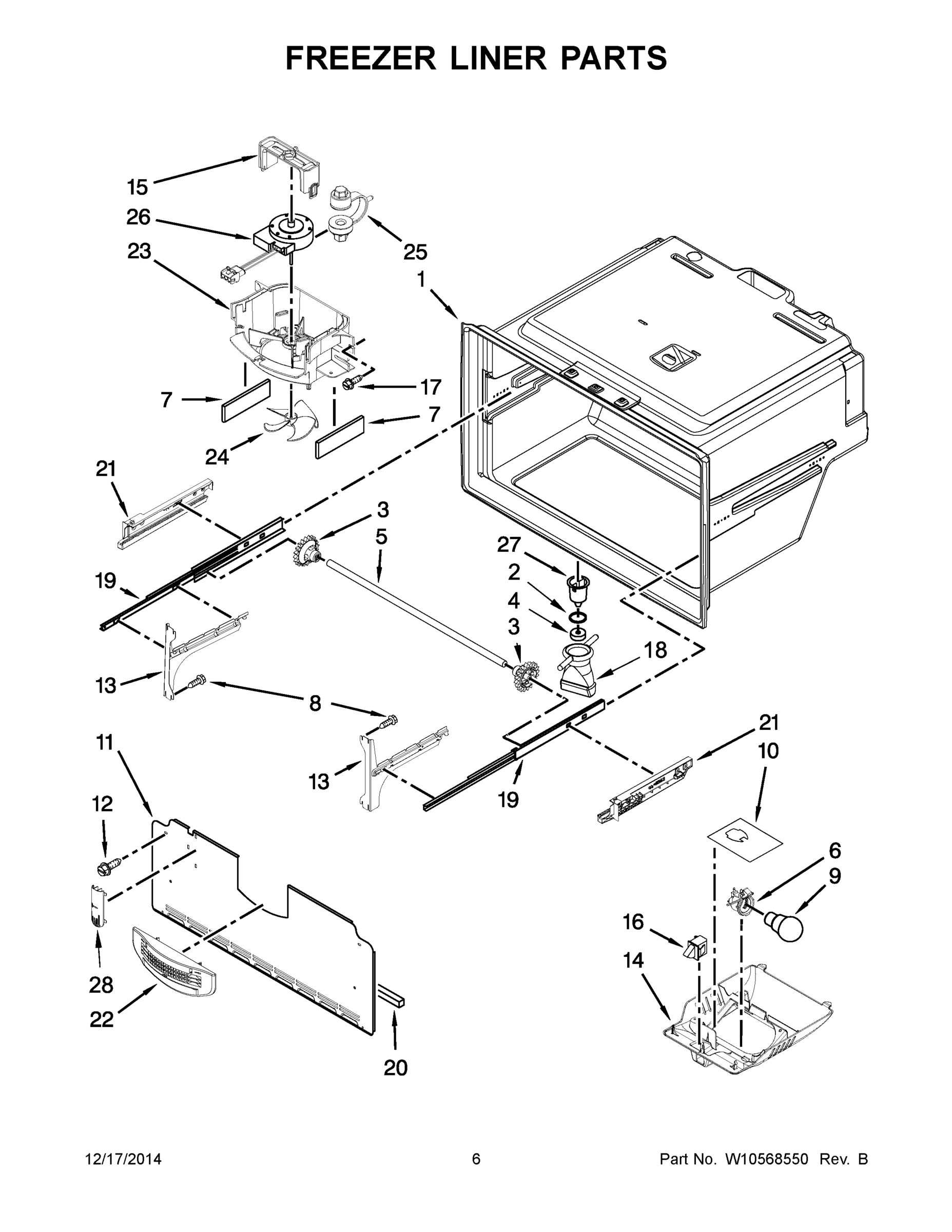 04 - FREEZER LINER PARTS