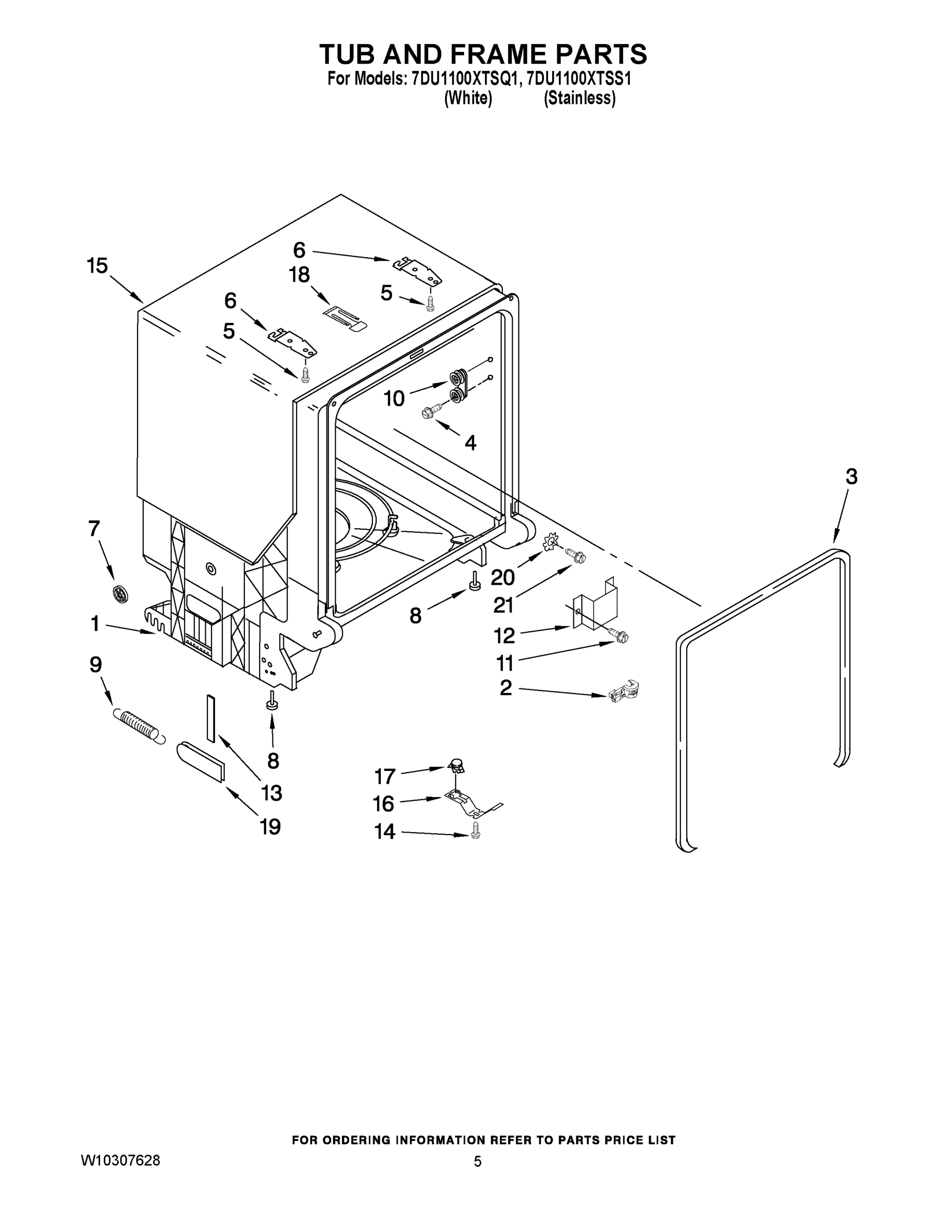 05 - TUB AND FRAME PARTS