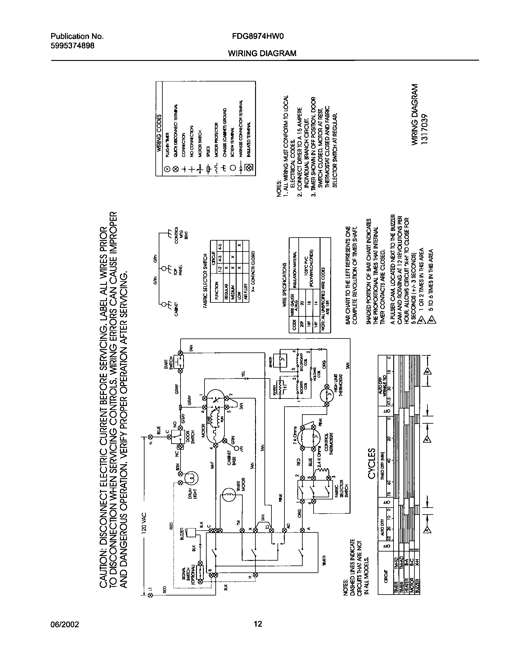 12 - 131703900 WIRING DIAGRAM