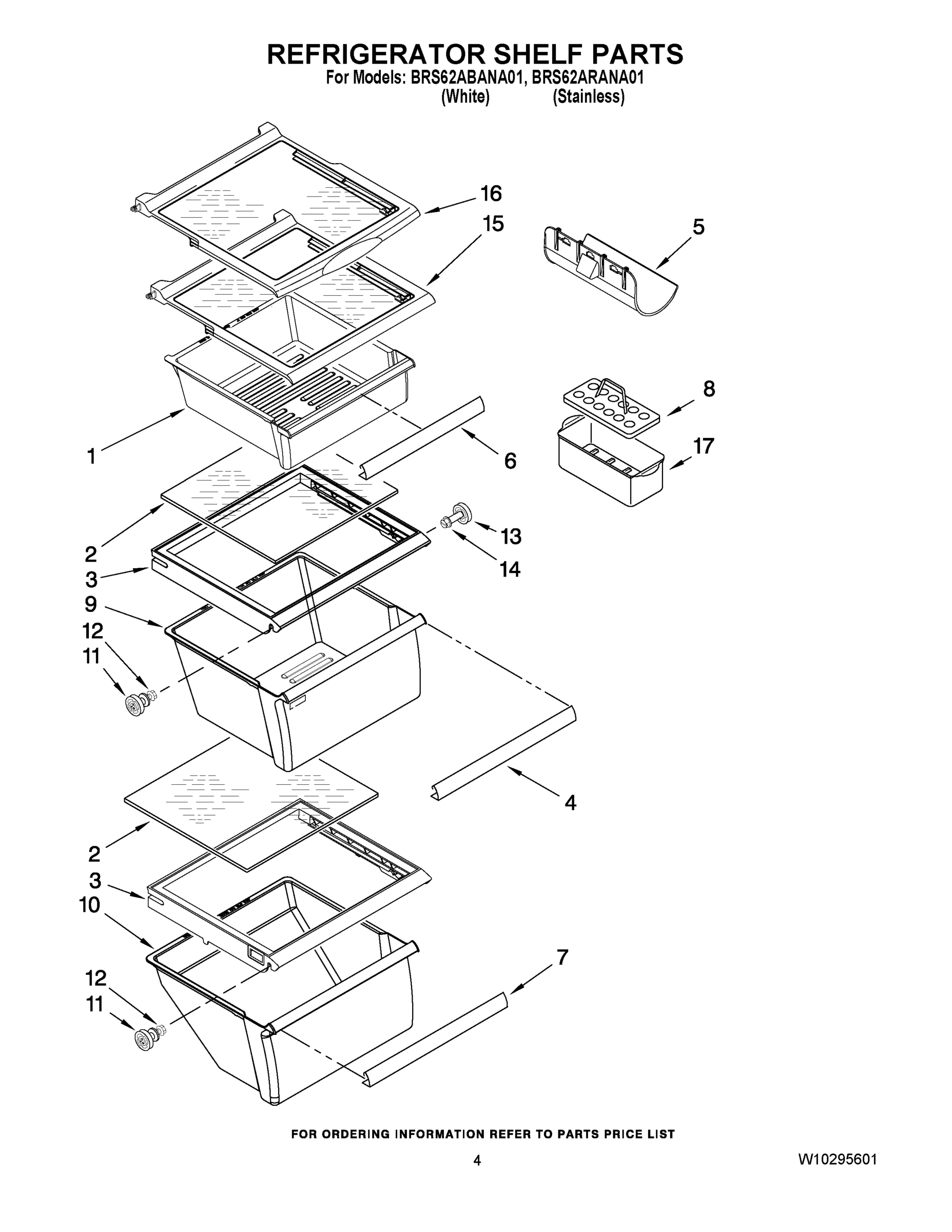 03 - REFRIGERATOR SHELF PARTS