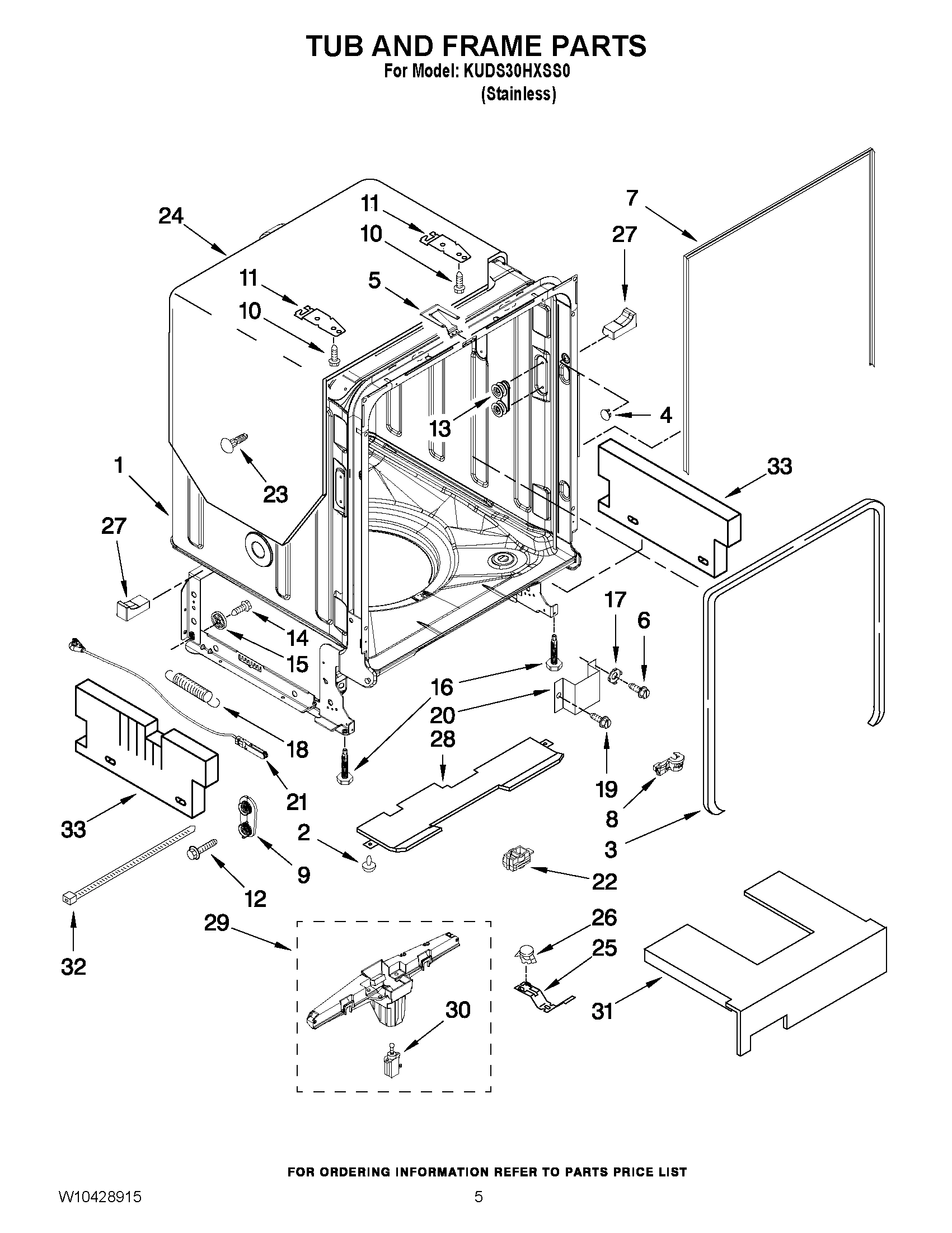 05 - TUB AND FRAME PARTS