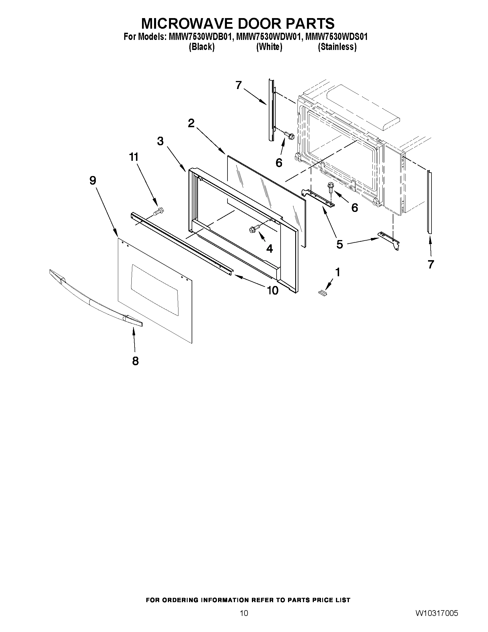 08 - MICROWAVE DOOR PARTS