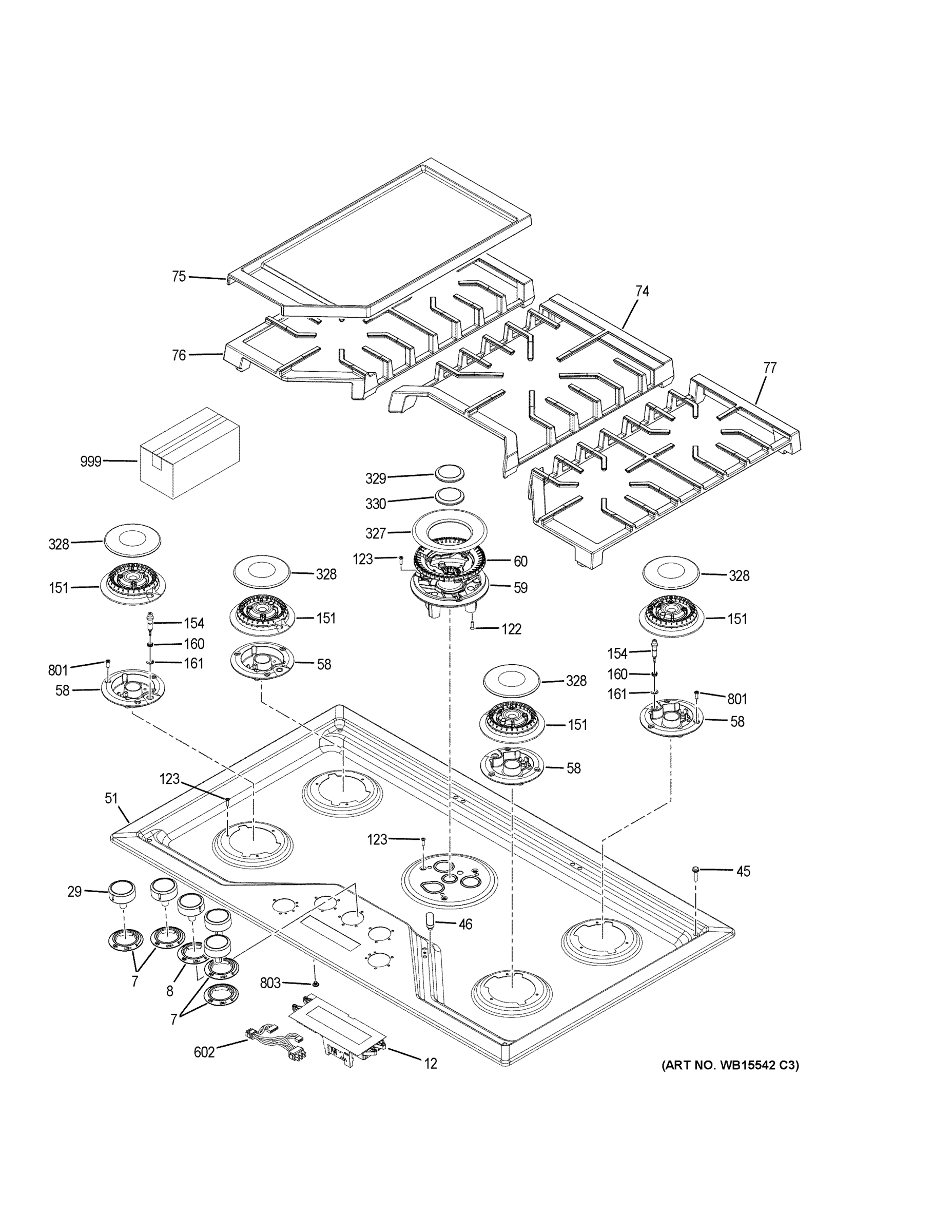 CONTROL PANEL & COOKTOP