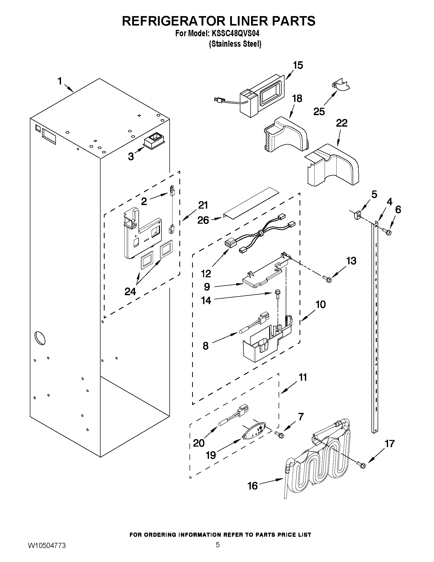 04 - REFRIGERATOR LINER PARTS