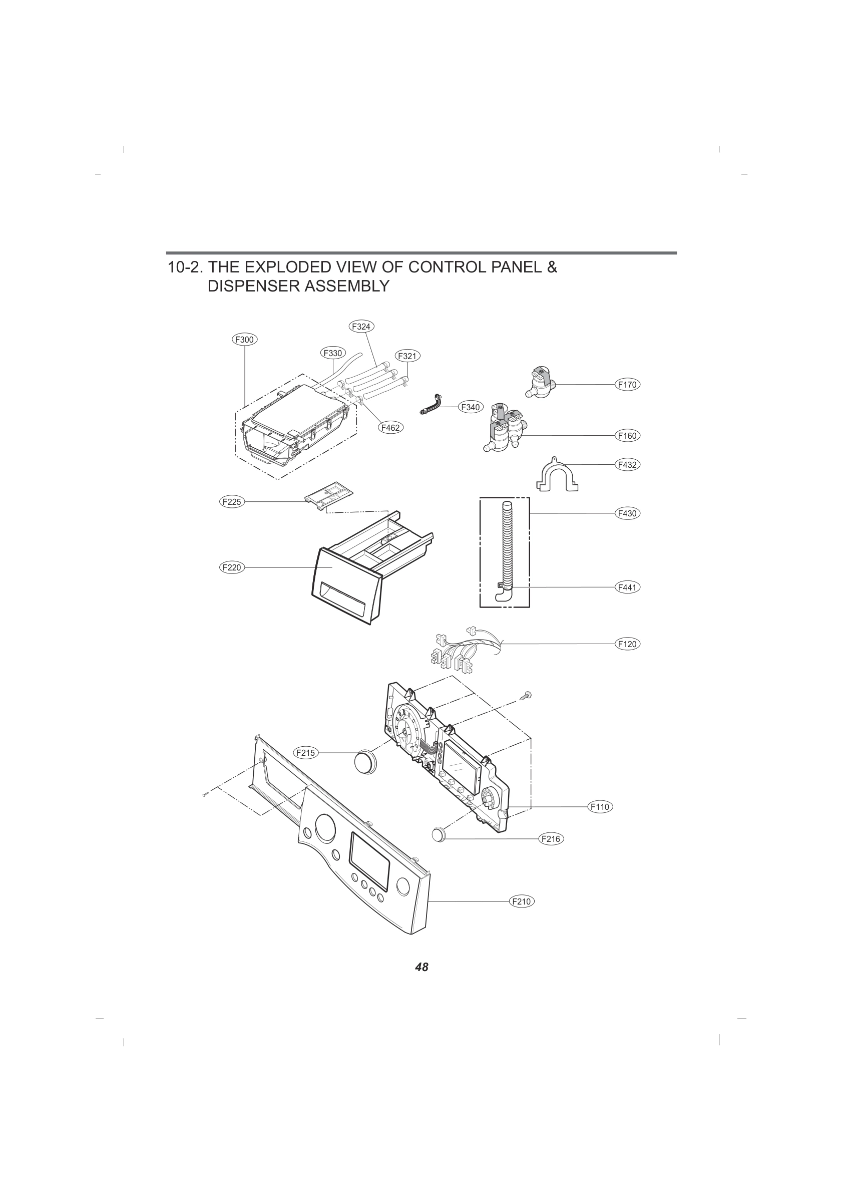 CONTROL PANEL & DISPENSER ASSEMBLY