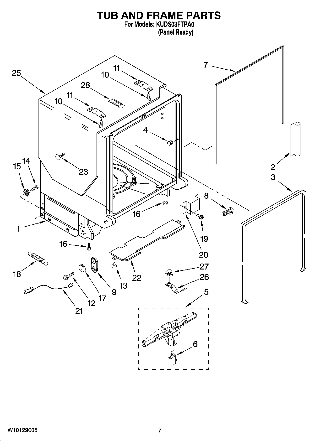 07 - TUB AND FRAME PARTS