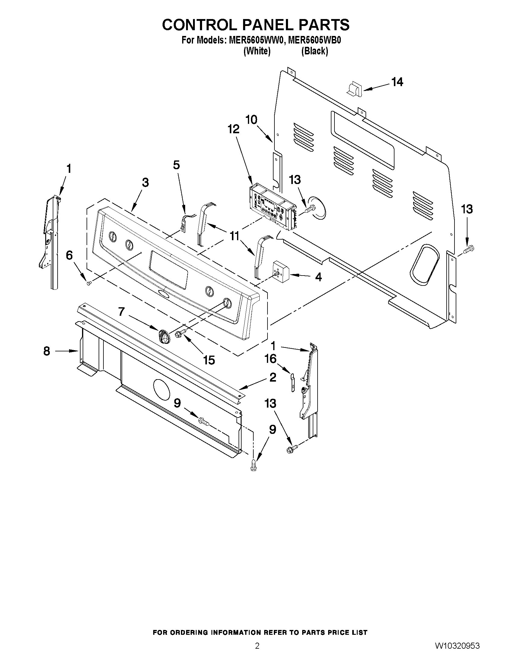 02 - CONTROL PANEL PARTS