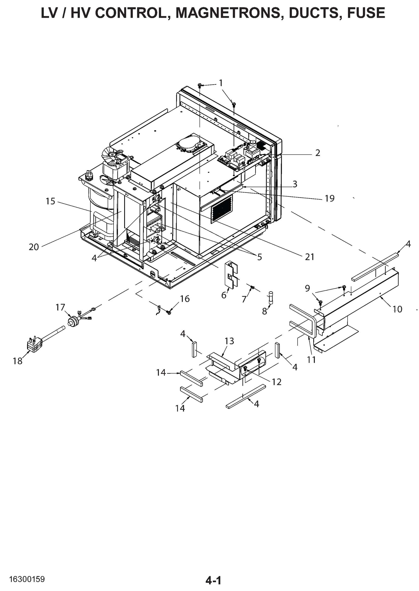 LV/HV CONTROL / MAGNETRONS / DUCT / FUSE