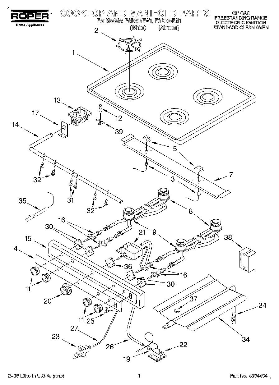 01 - COOKTOP AND MANIFOLD