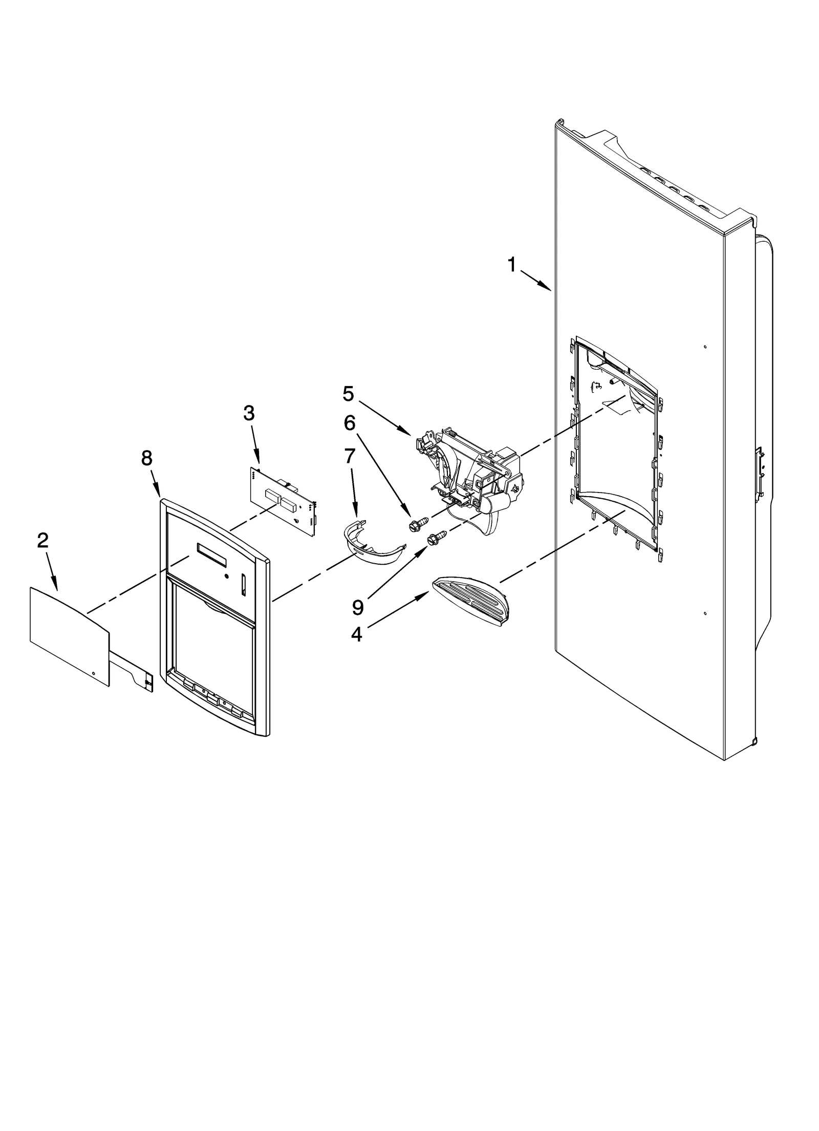 DISPENSER FRONT PARTS