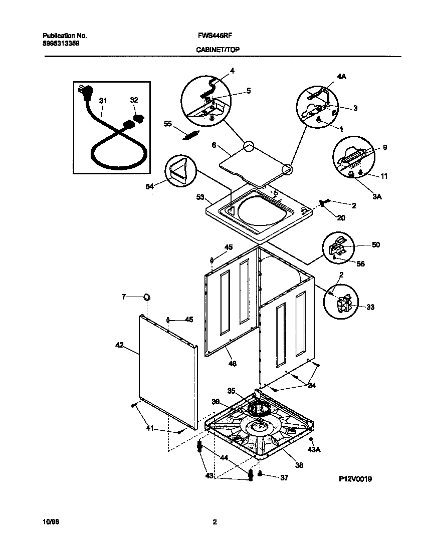 02 - P12V0019 WSHR CAB,TOP