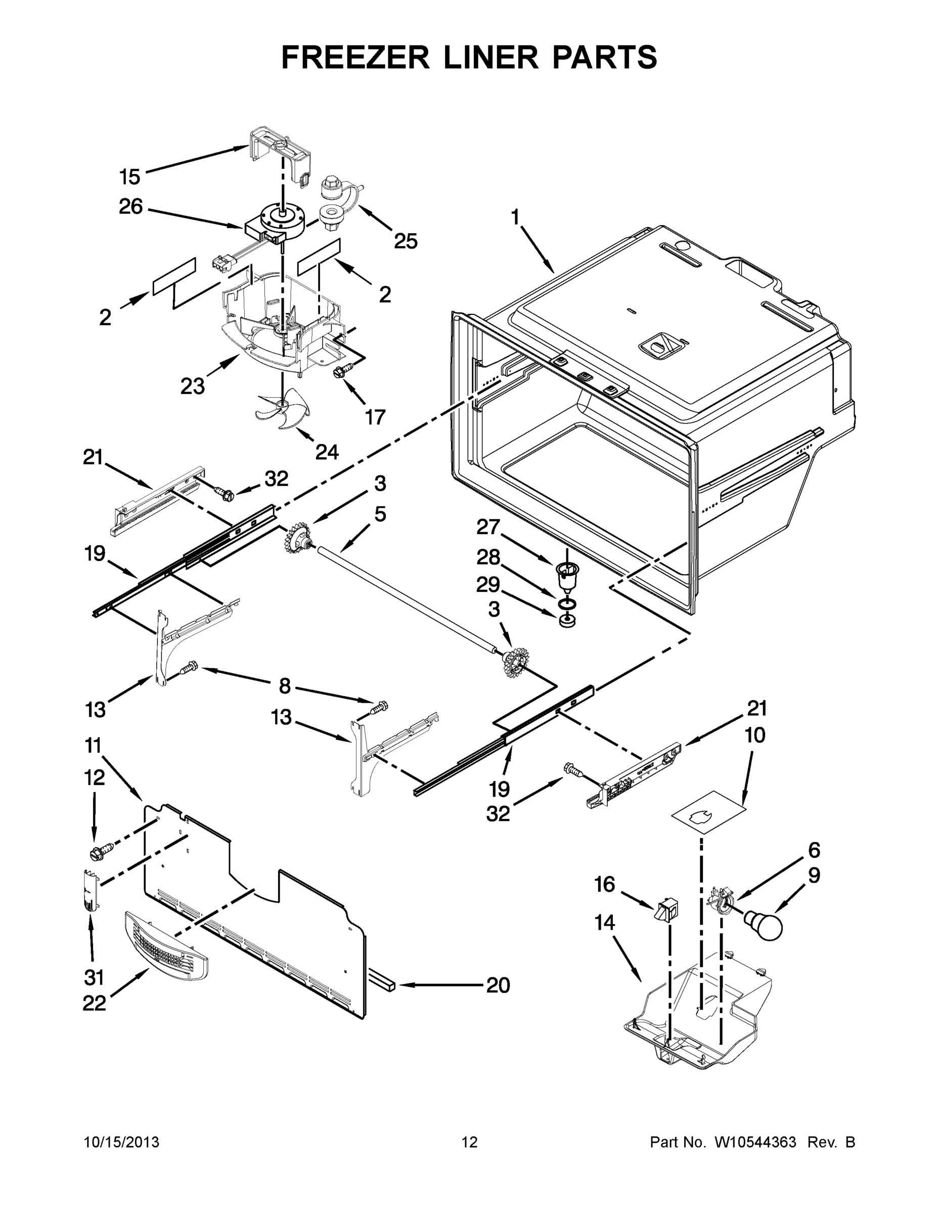 07 - FREEZER LINER PARTS