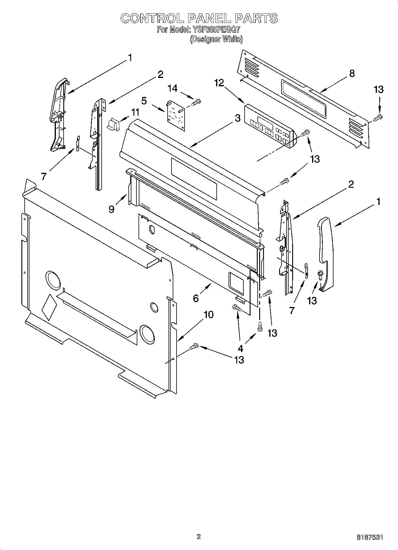 02 - CONTROL PANEL PARTS