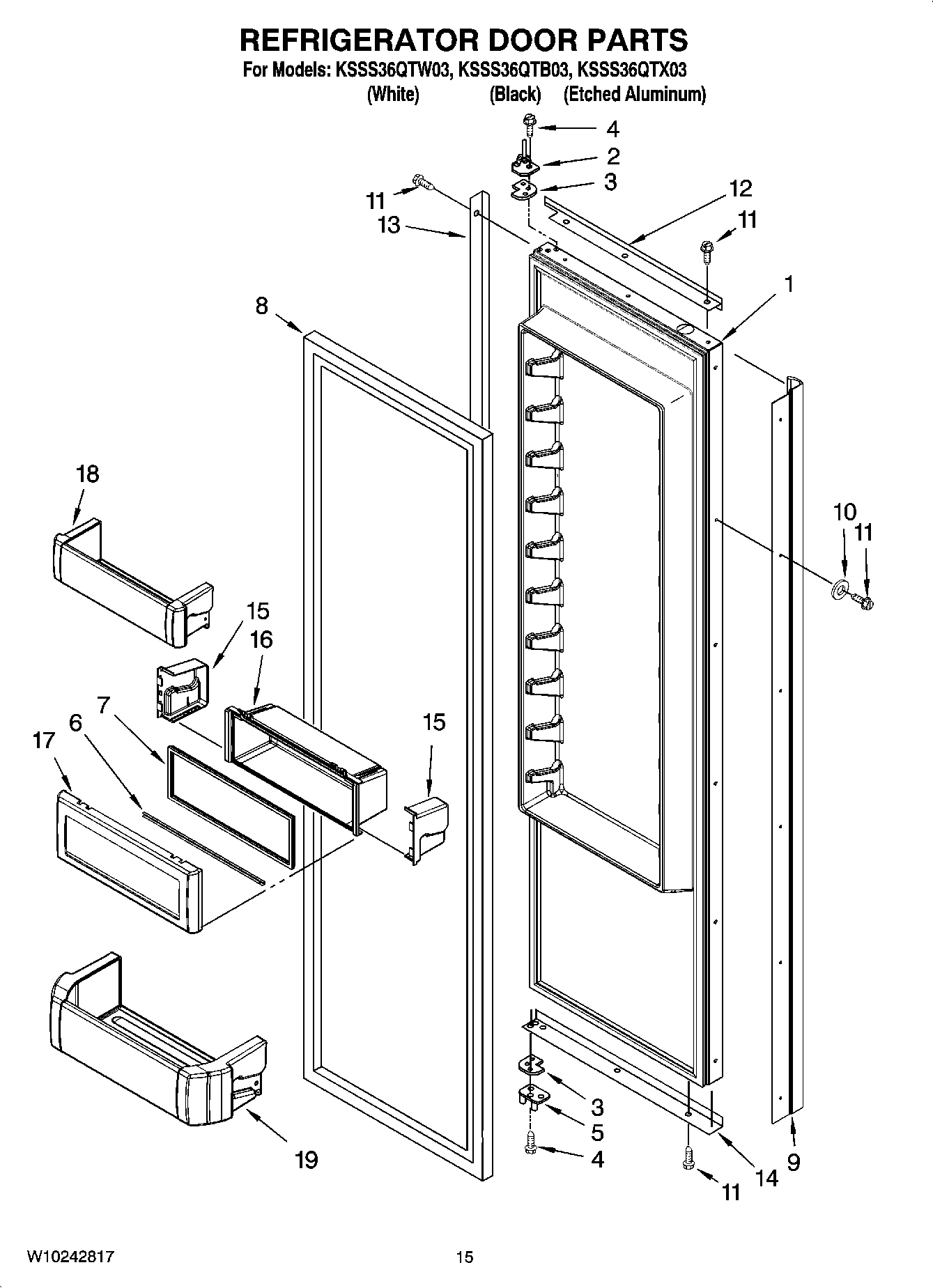 10 - REFRIGERATOR DOOR PARTS