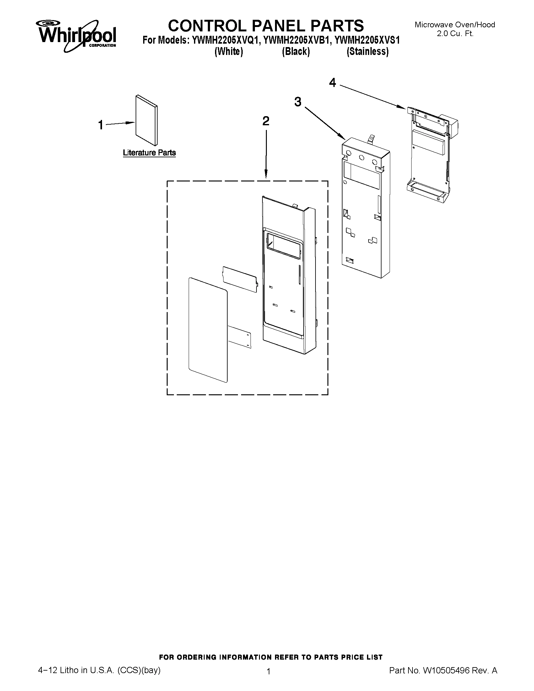01 - CONTROL PANEL PARTS