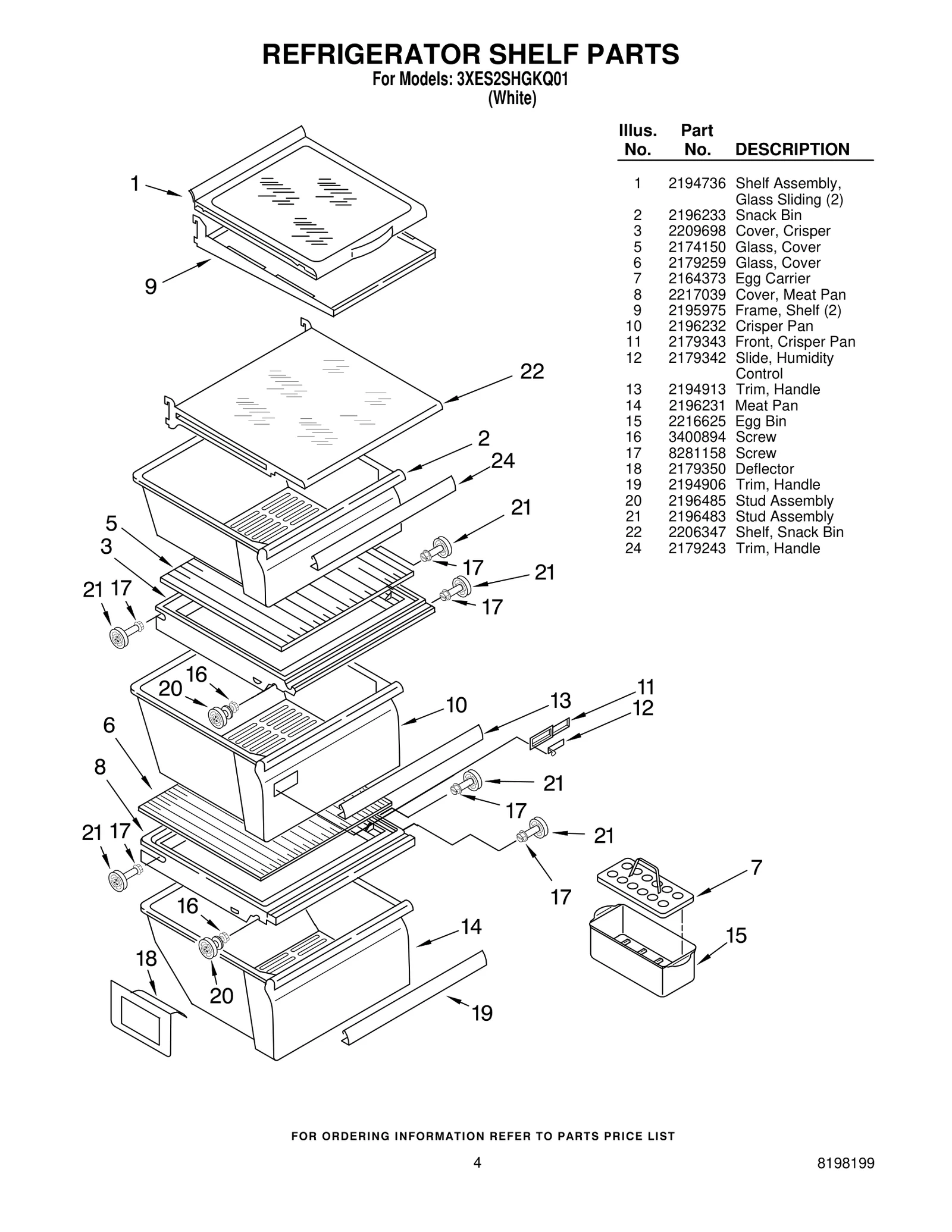 REFRIGERATOR SHELF PARTS