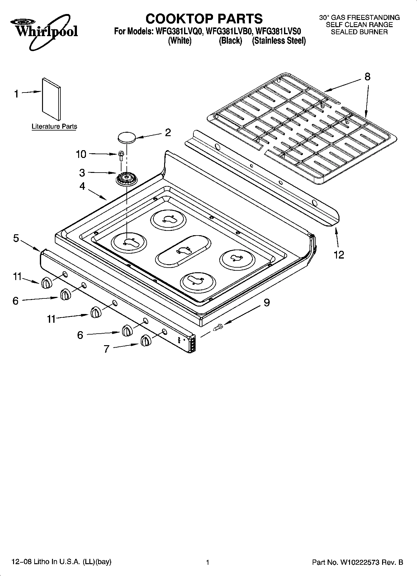 01 - COOKTOP PARTS
