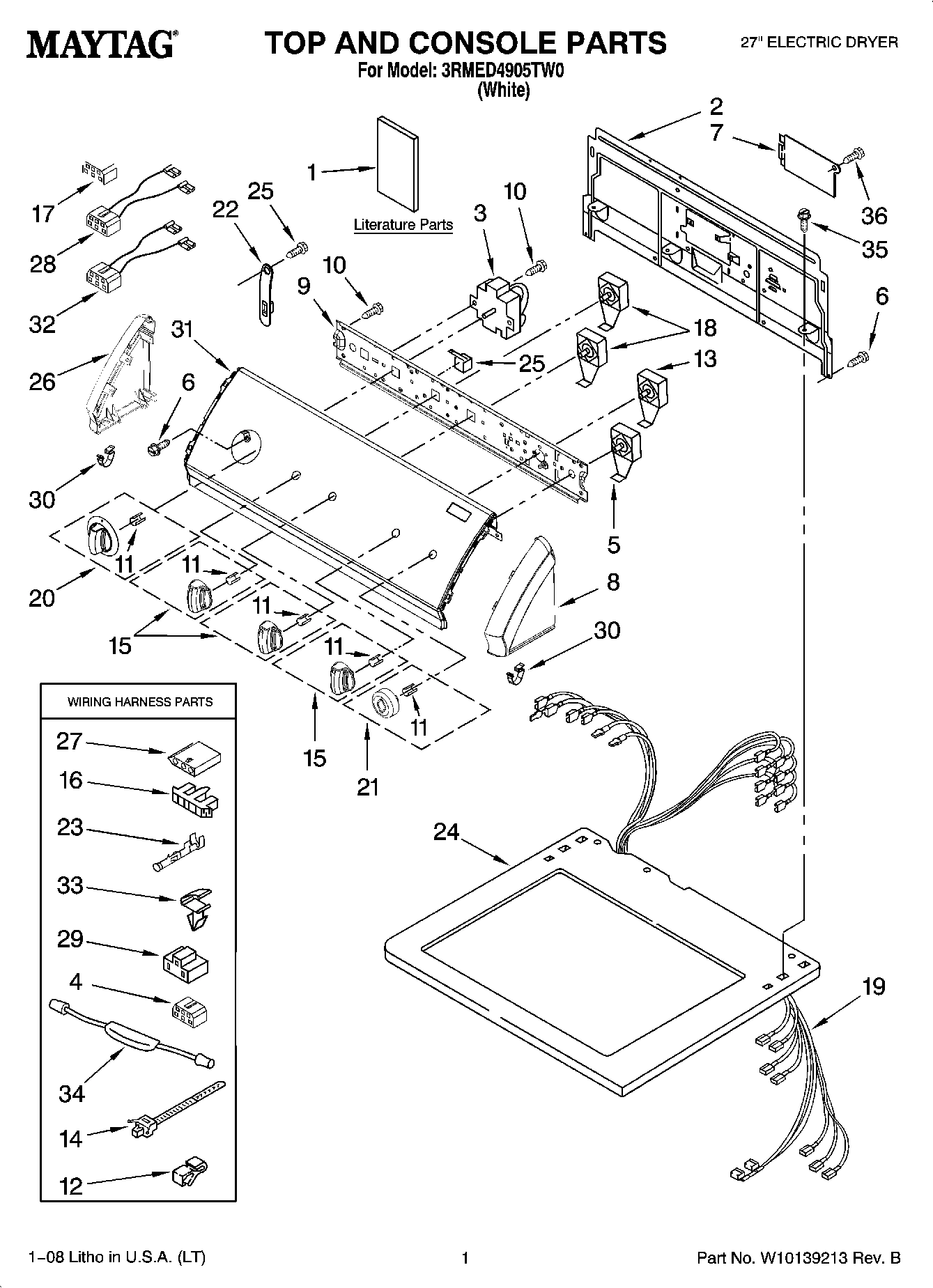 01 - TOP AND CONSOLE PARTS